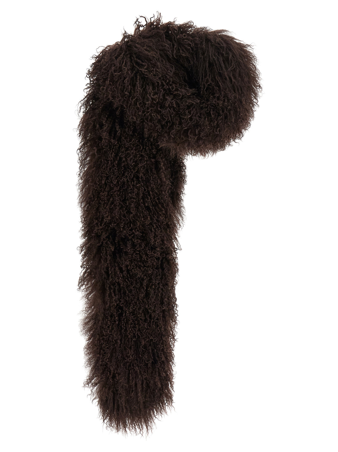 Brown Lamb Fur Scarf