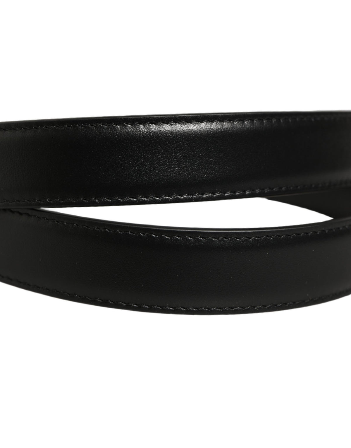 Black Classic Leather Gold Tone Buckle Belt