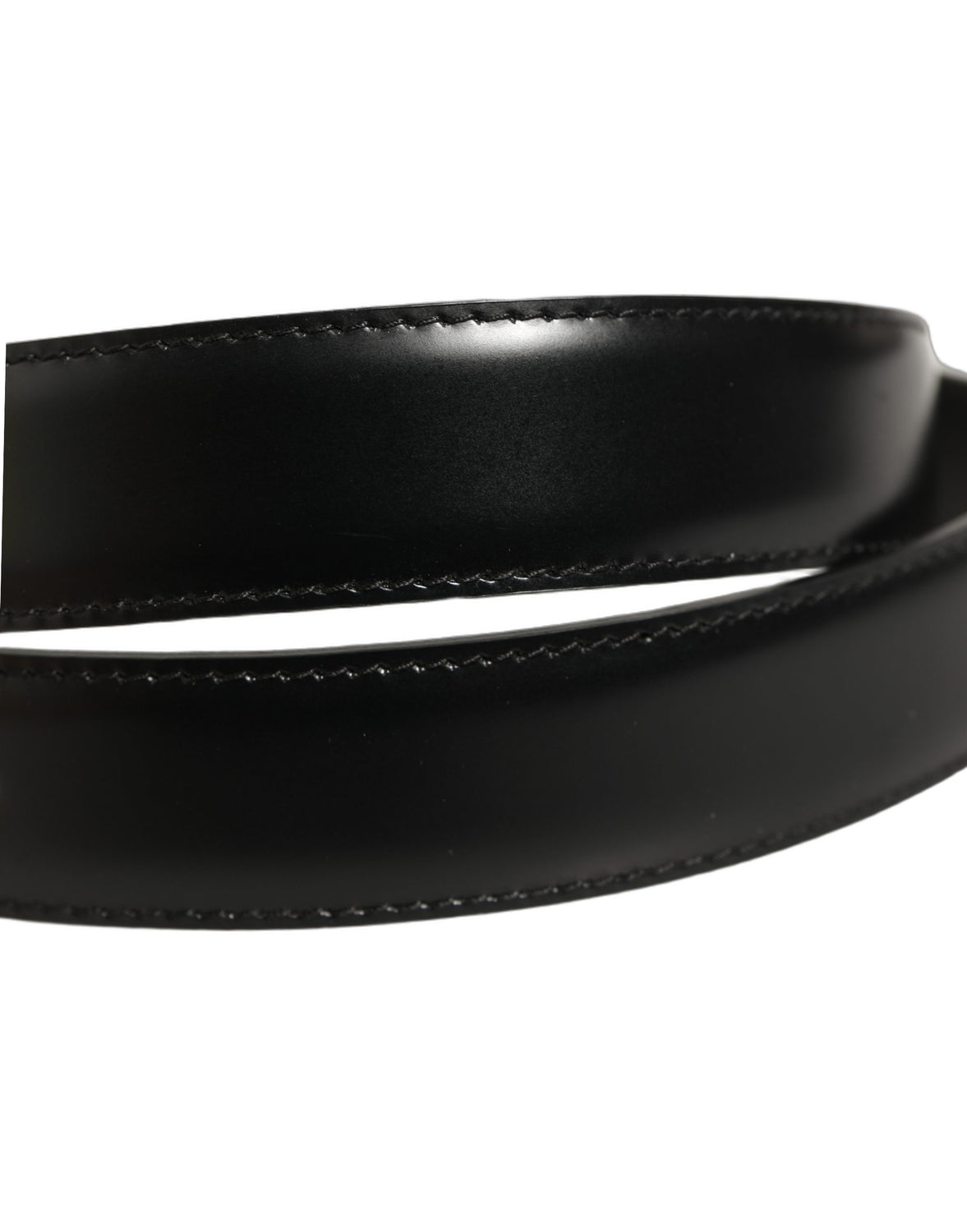 Black Classic Leather Gold Tone Buckle Belt