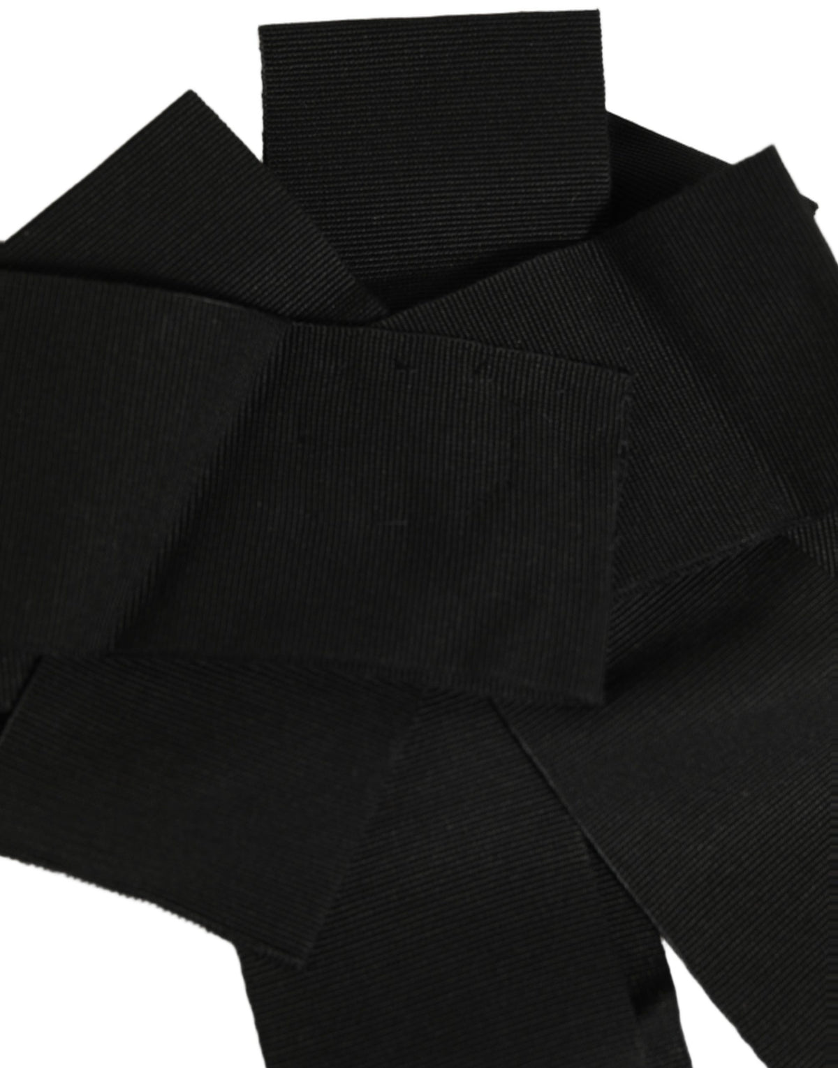 Black Cotton Wrap Around Tie Cintura Belt