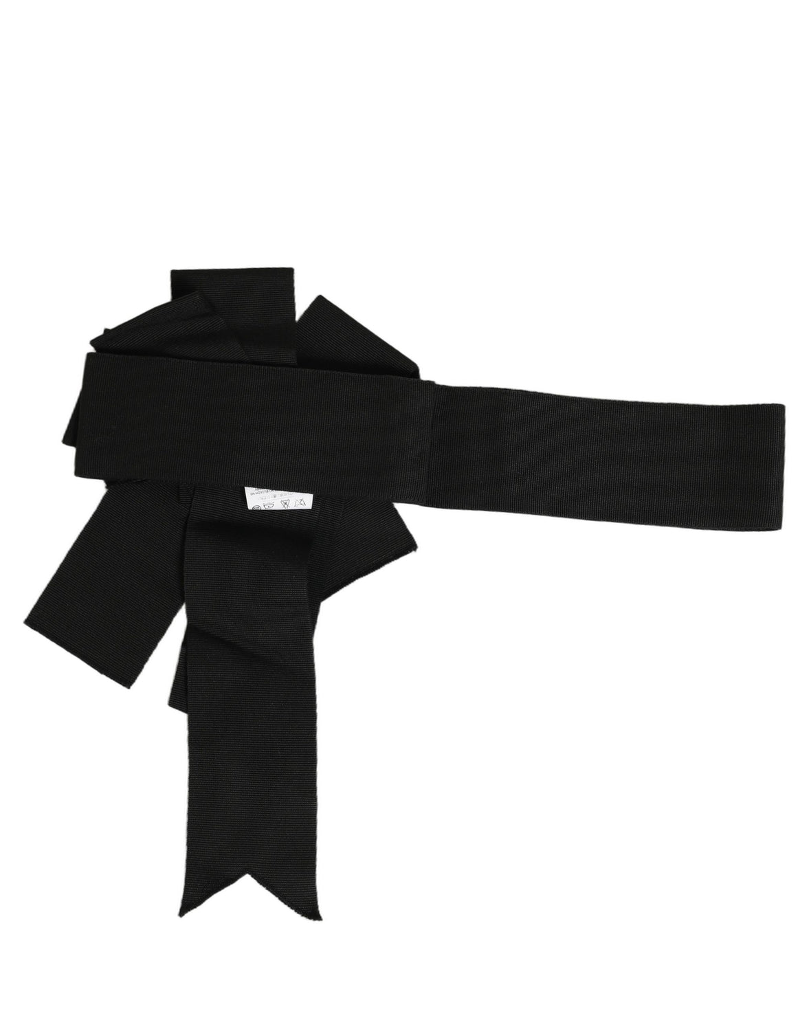 Black Cotton Wrap Around Tie Cintura Belt