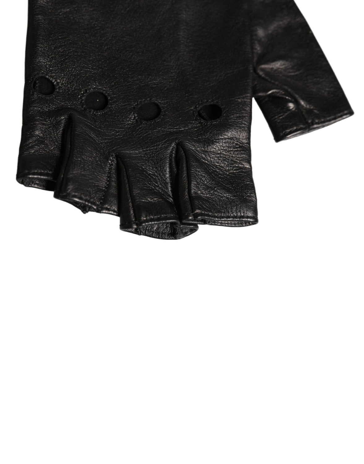Black Embellished Wrist Length Fingerless Gloves