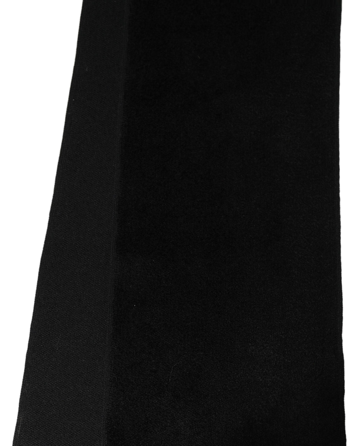 Black Cashmere Knitted Ribbed Shawl Scarf