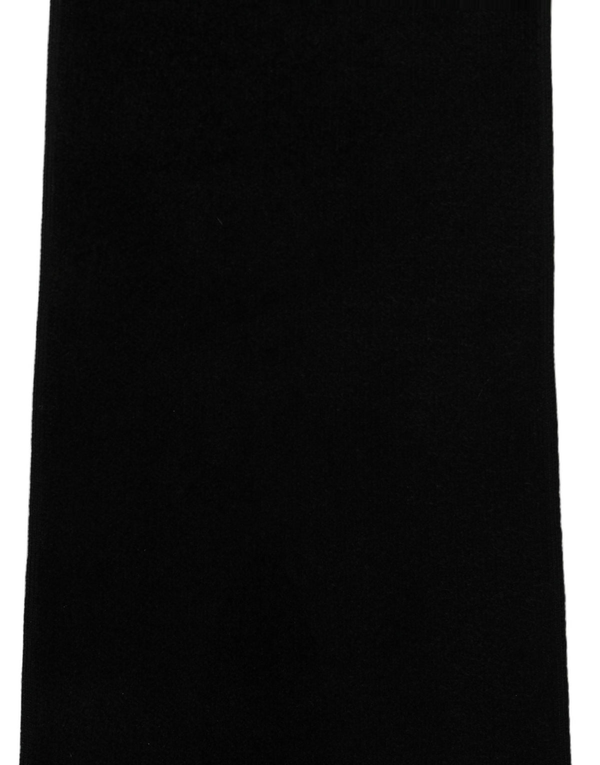 Black Cashmere Knitted Ribbed Shawl Scarf