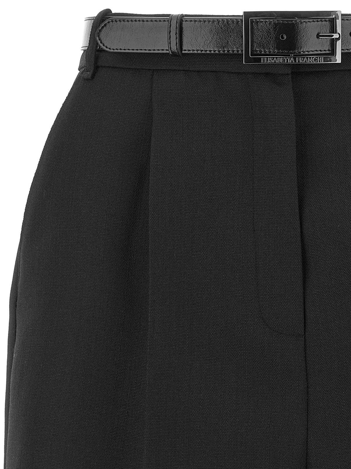 Black Virgin Wool Bermuda Shorts