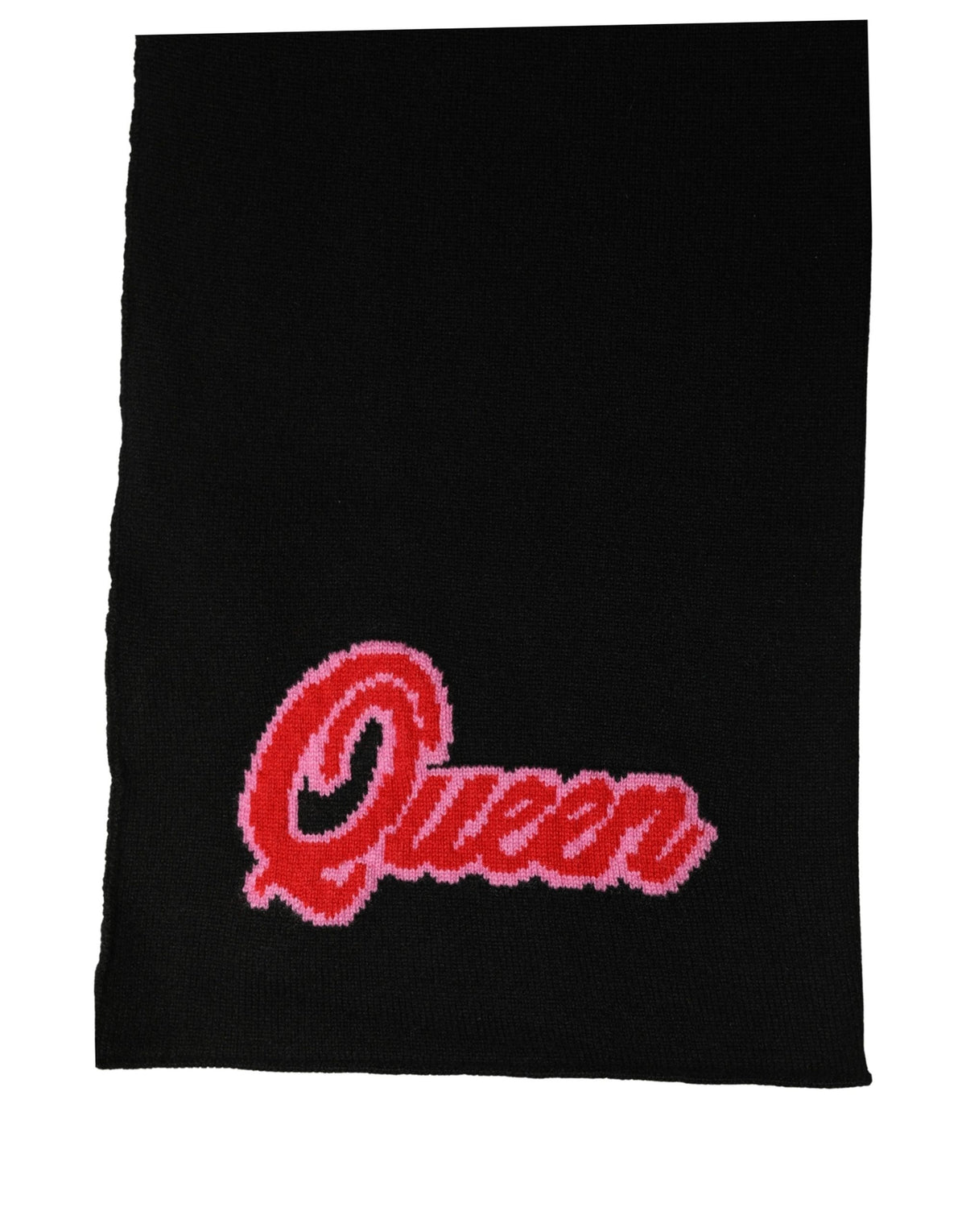 Black D&G Queen Cashmere Knitted Shawl Scarf