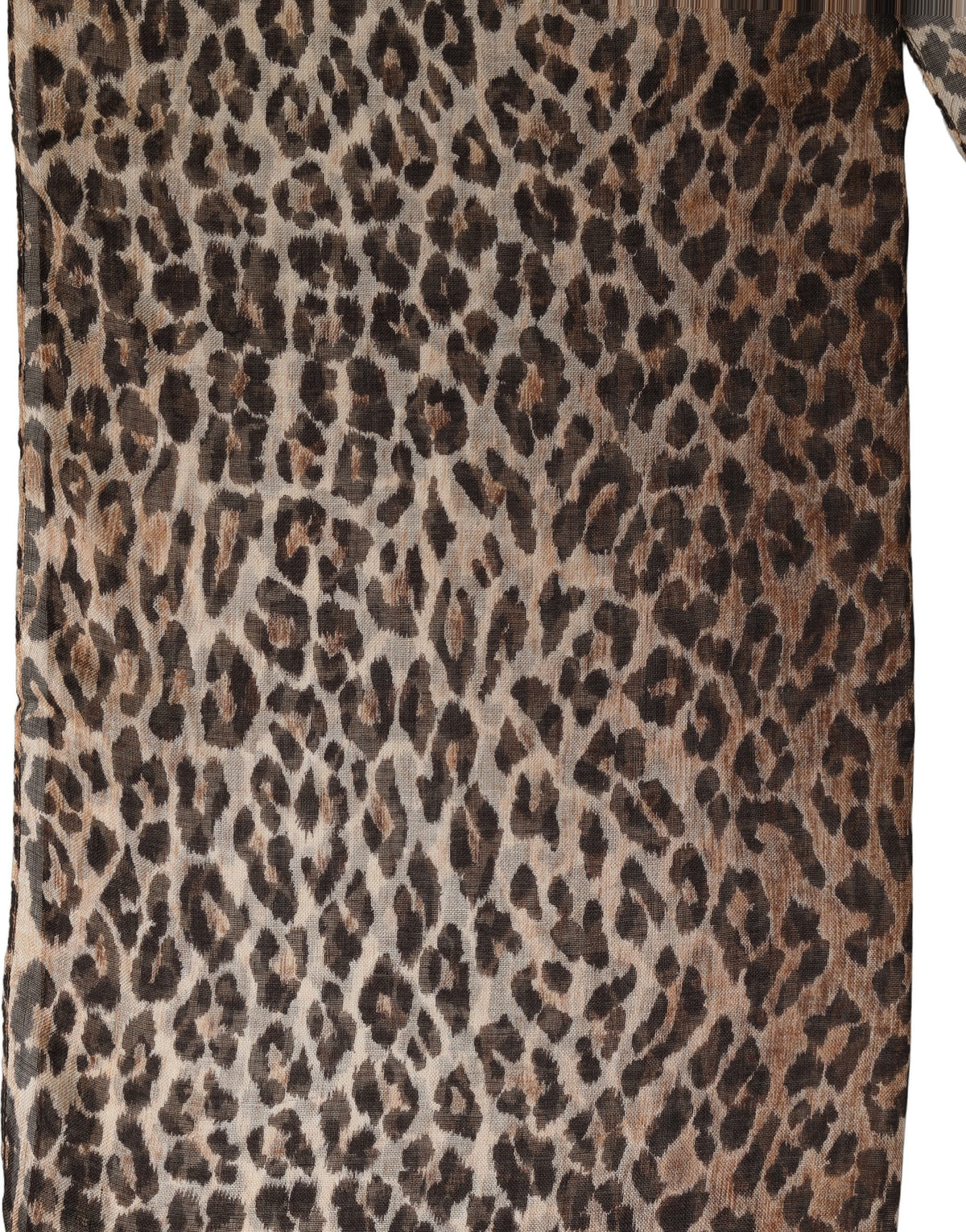Brown Leopard Cashmere Shawl Stole Scarf