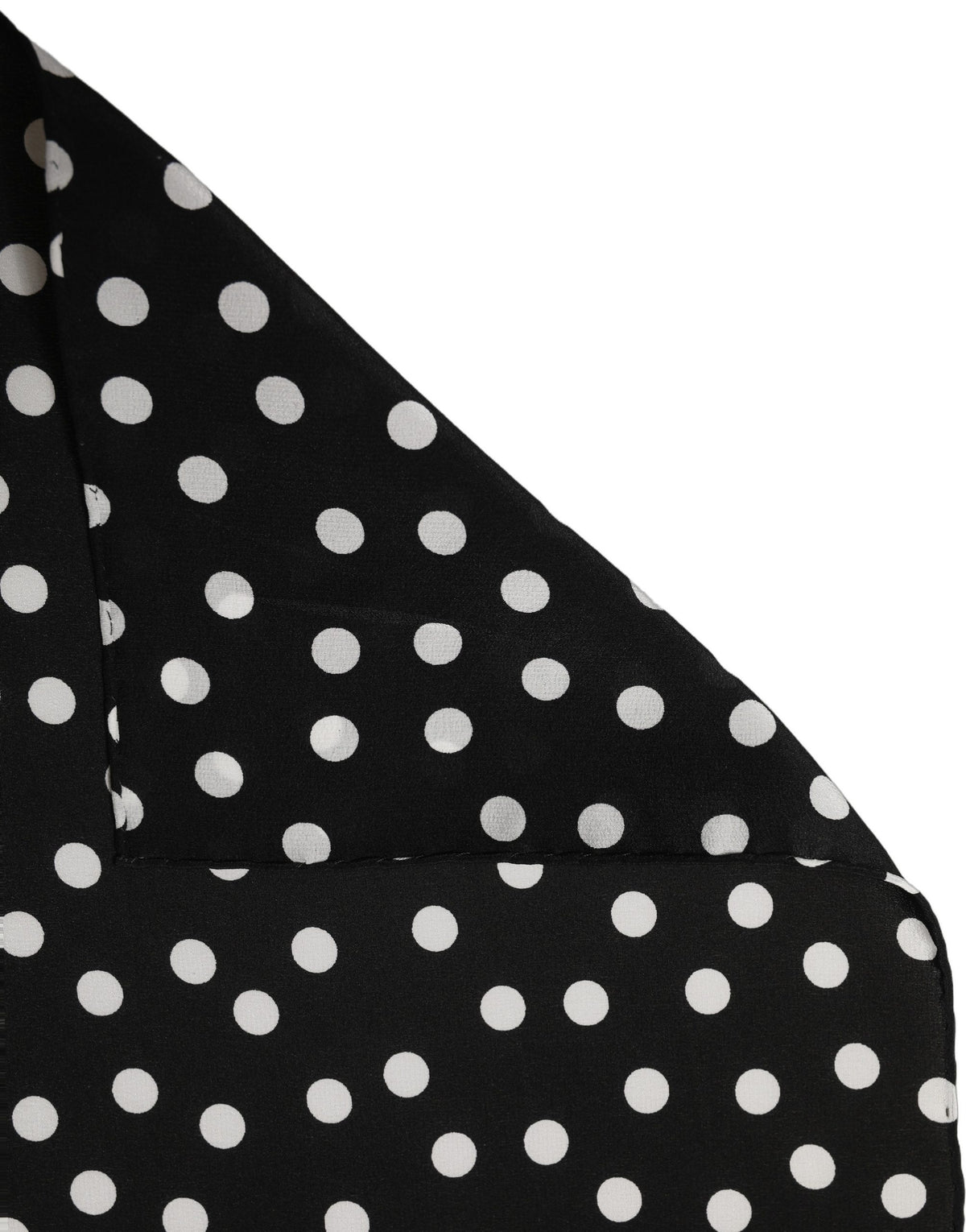 Black White Polka Dot Square Foulard Scarf