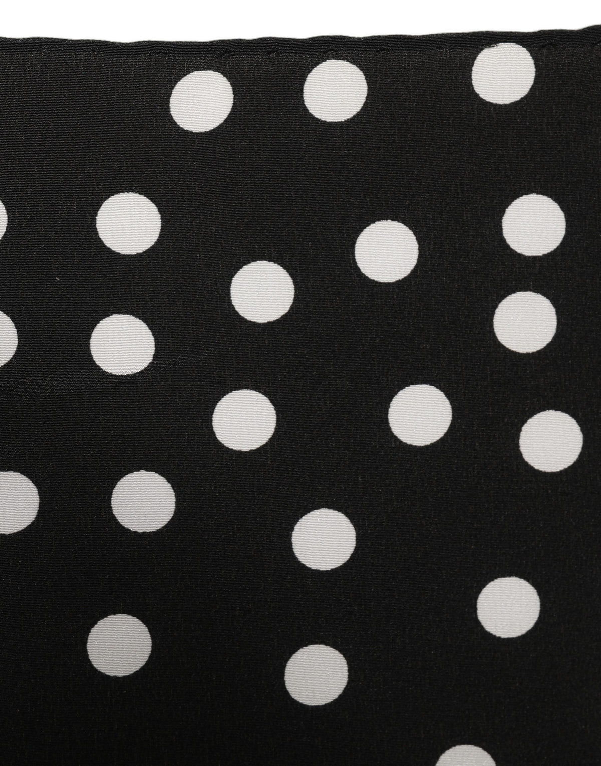 Black White Polka Dot Square Foulard Scarf