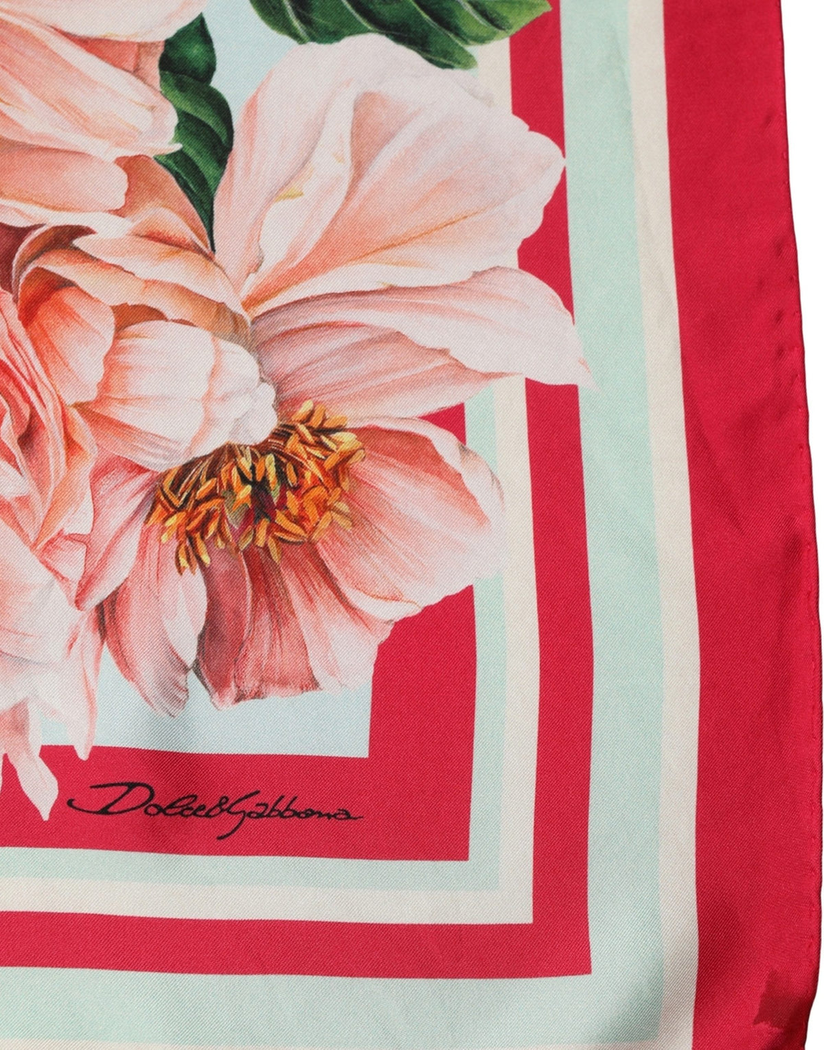 Multicolor Floral Print Square Foulard Scarf