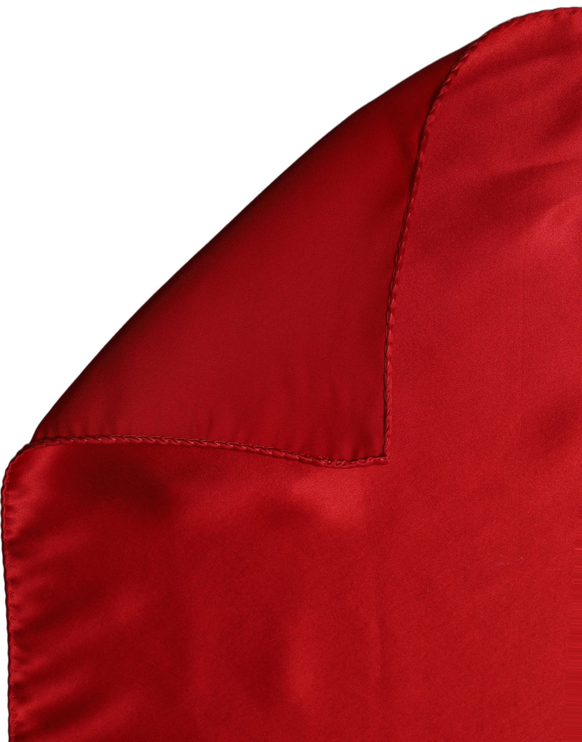 Red Satin Silk Foulard Handkerchief Scarf