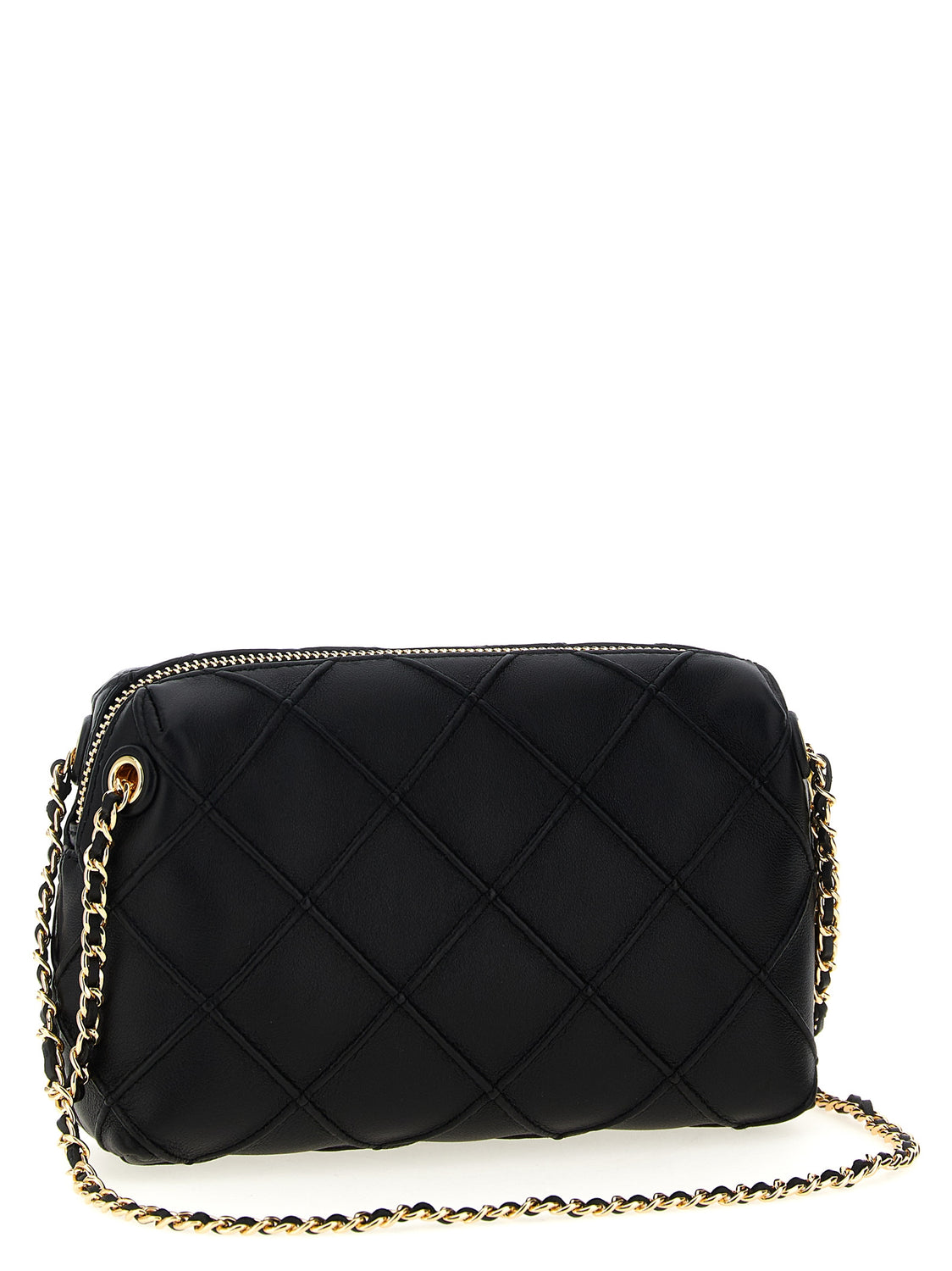 Black Lamb Leather Crossbody Bag