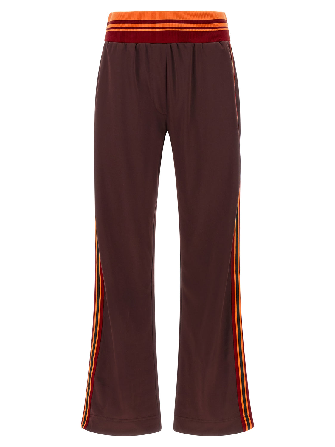 Brown Polyester Athletic Pants