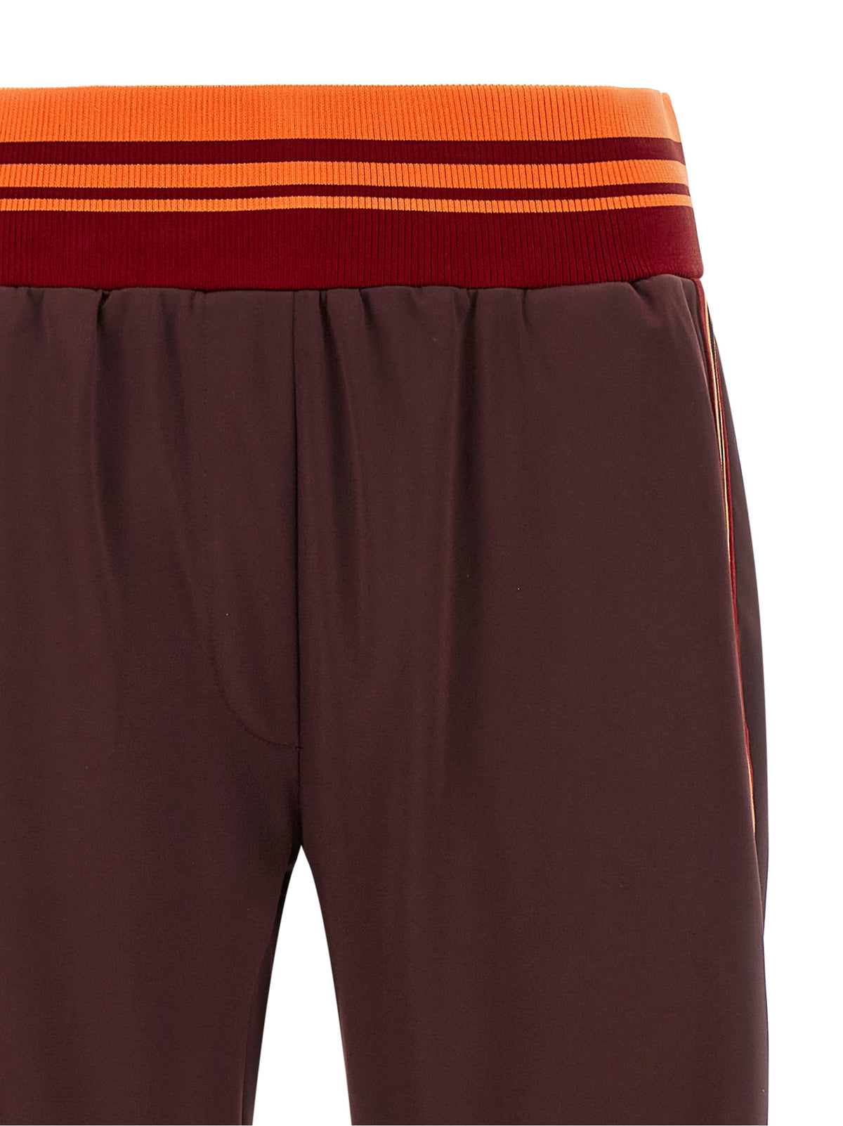 Brown Polyester Athletic Pants