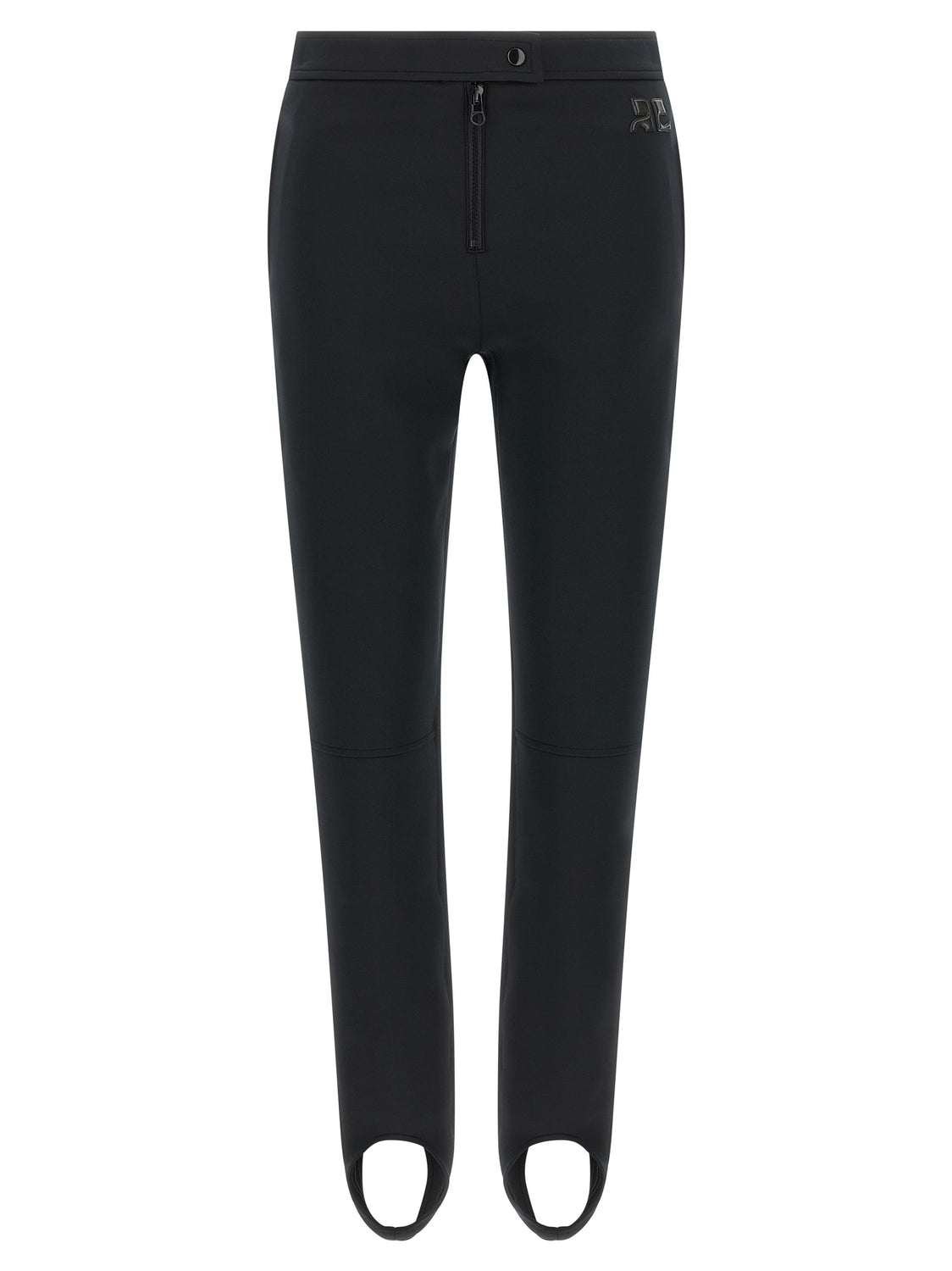 Black Polyester Casual Pants