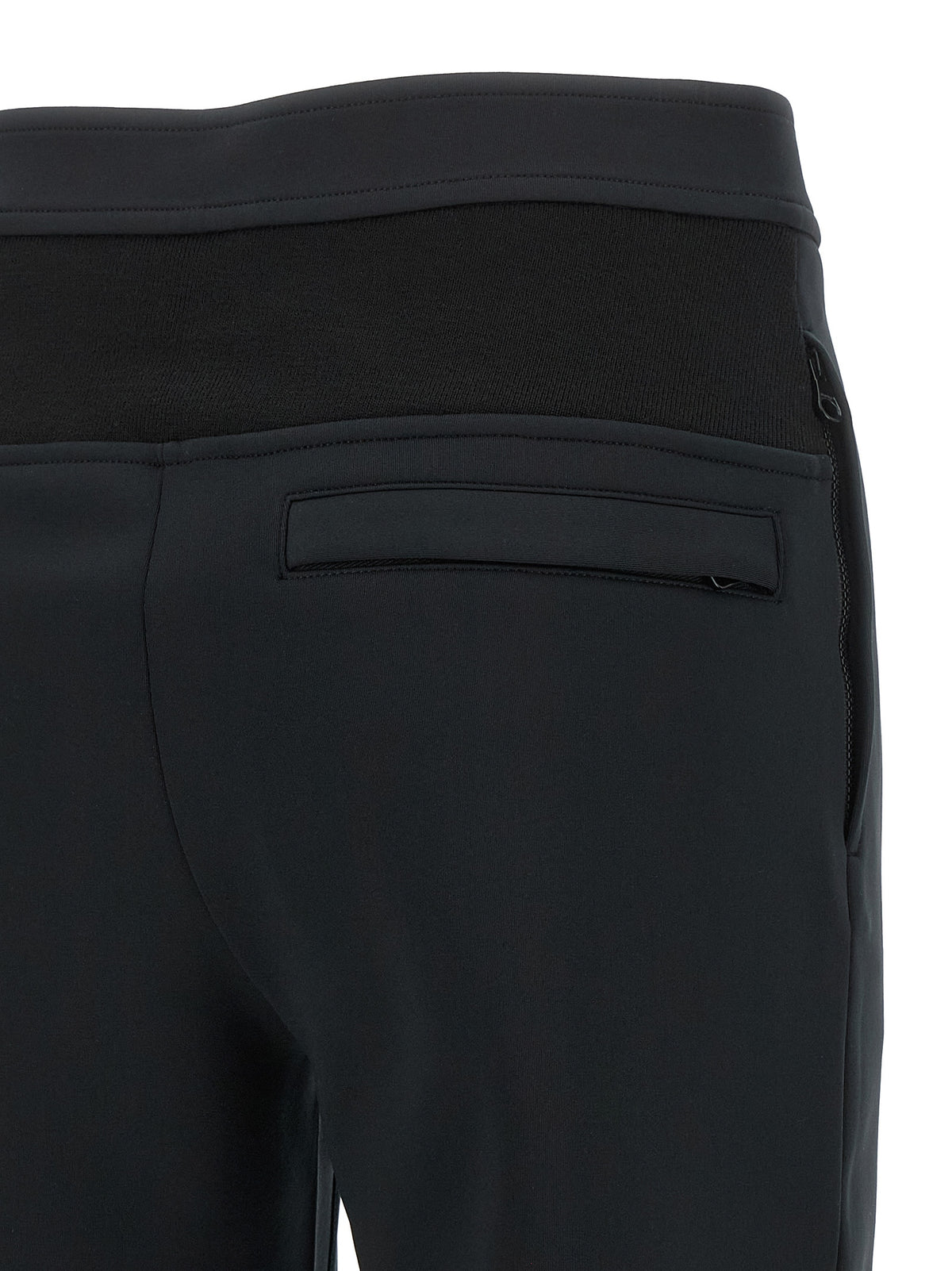 Black Polyester Casual Pants
