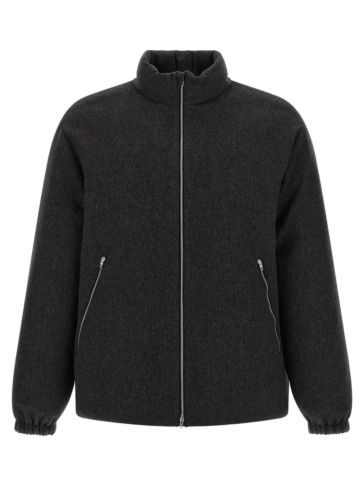 Gray Wool Full-Length Jacket