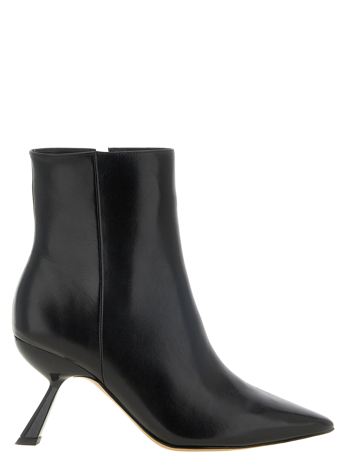 Black Calfskin Ankle Boots