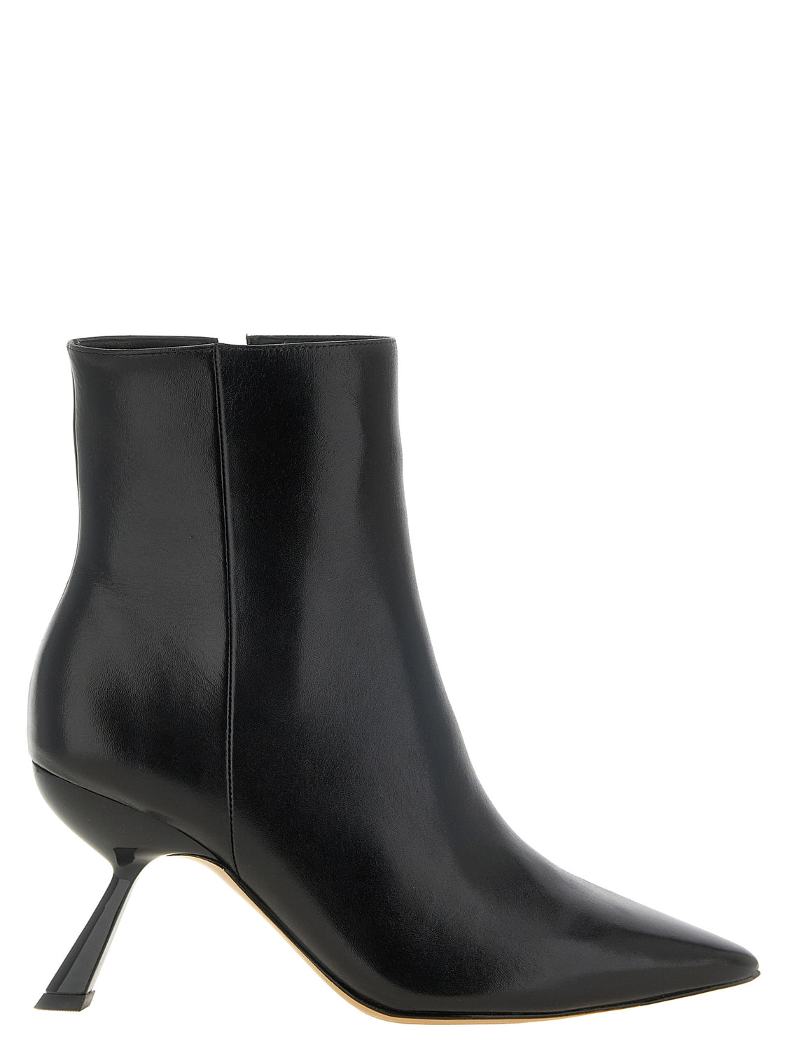 Black Calfskin Ankle Boots