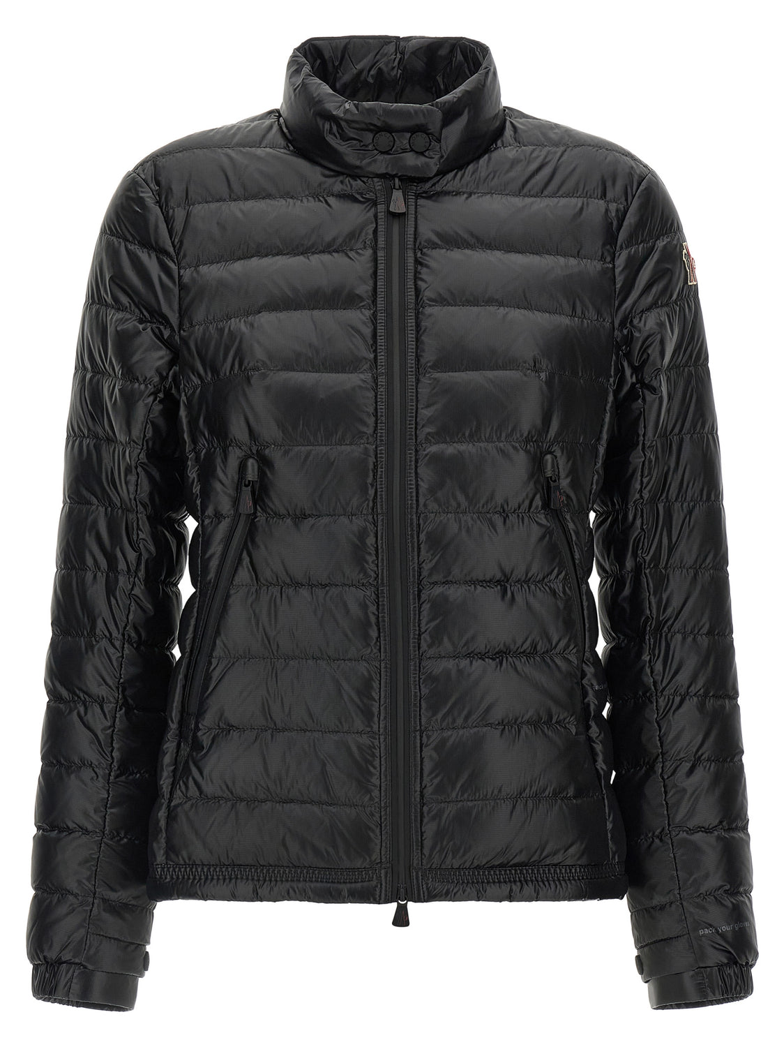 Black Polyamide Full-Length Jacket