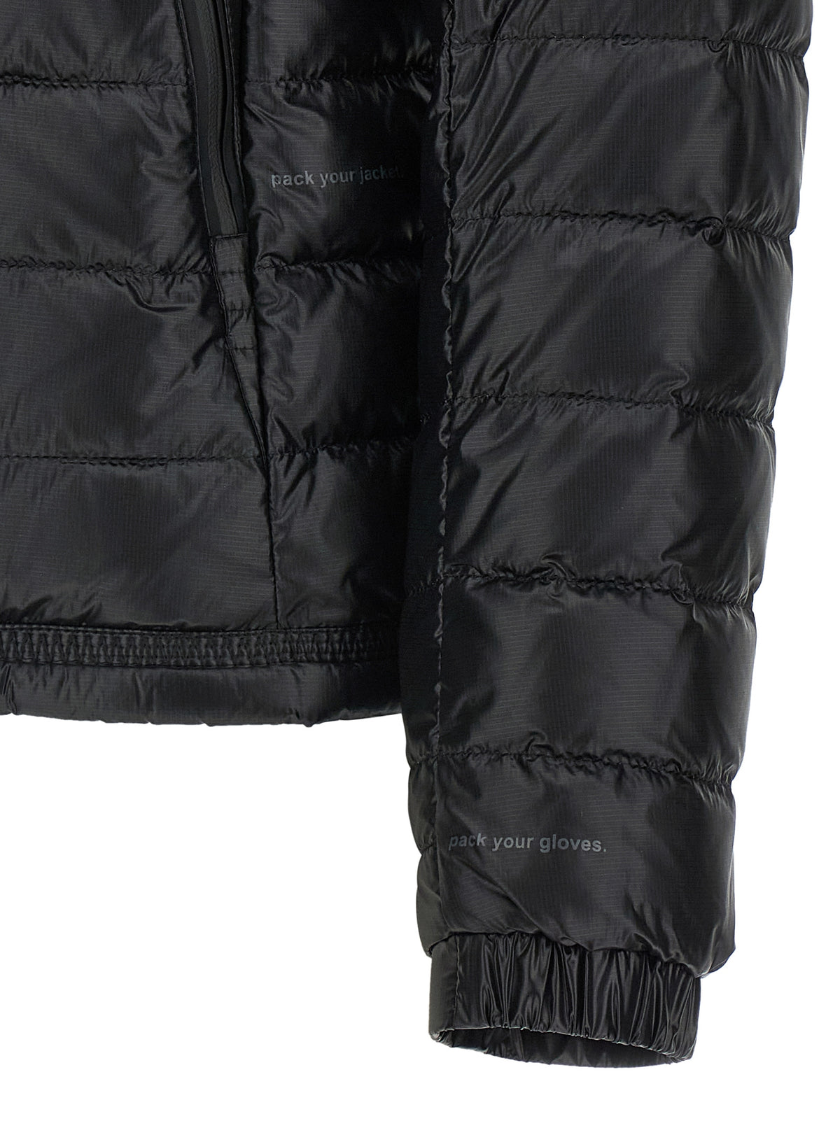 Black Polyamide Full-Length Jacket