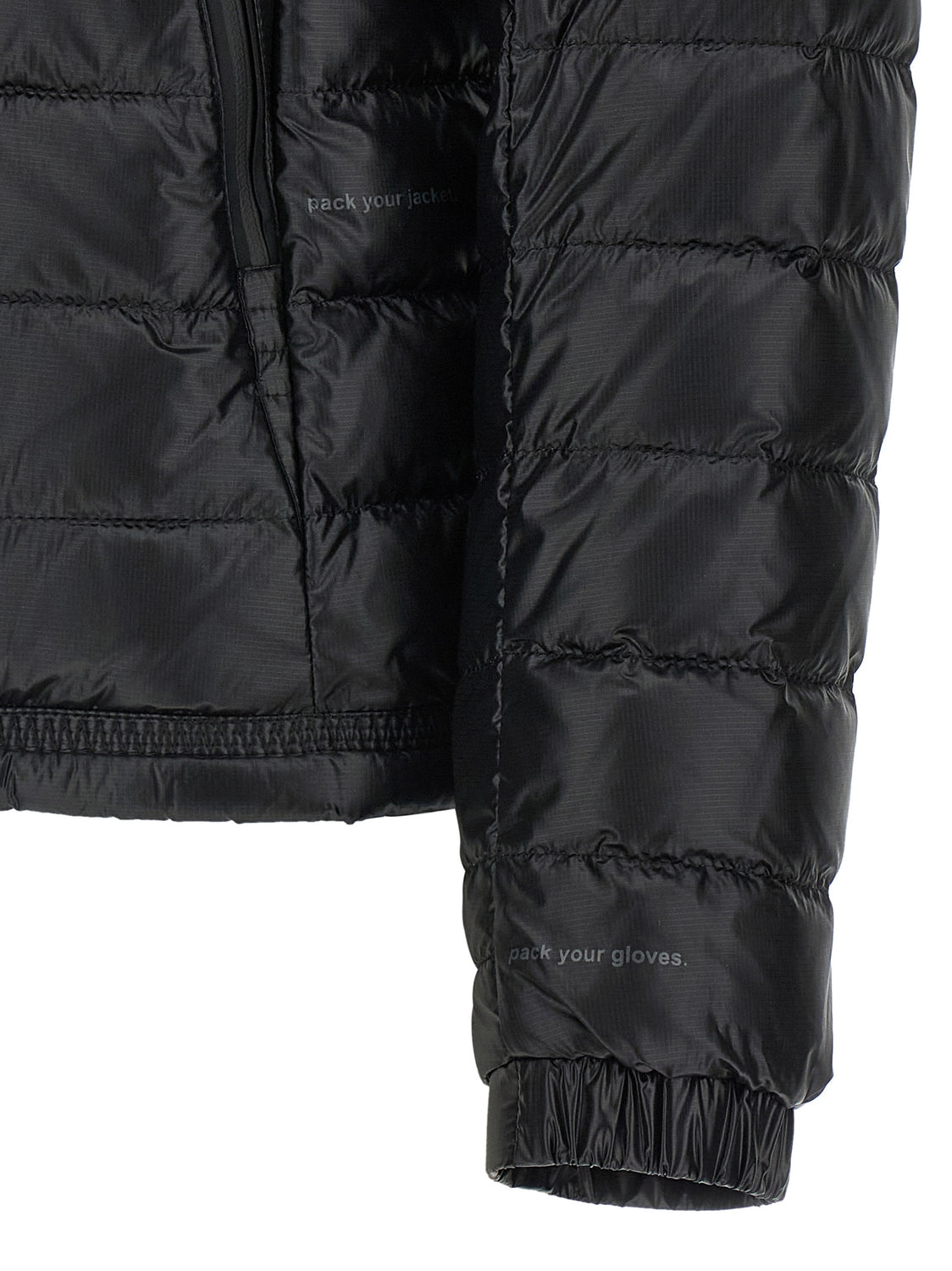 Black Polyamide Full-Length Jacket