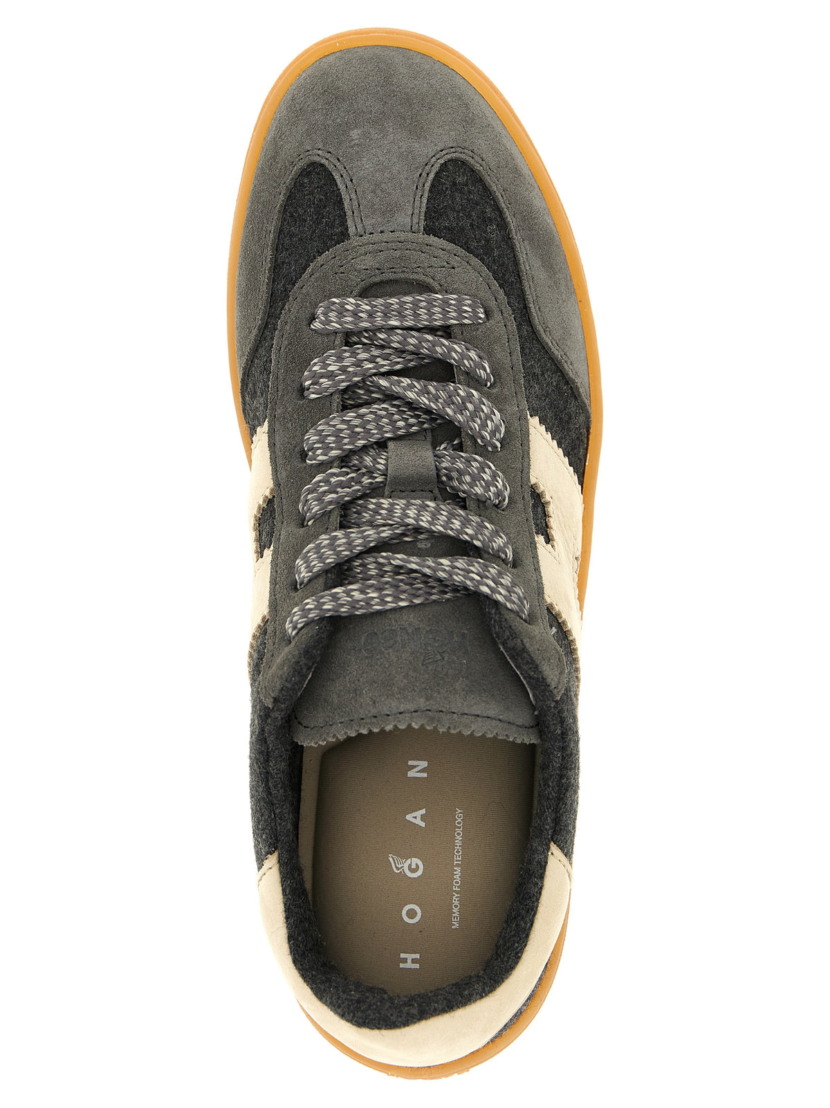 Gray Wool Low Top Sneakers