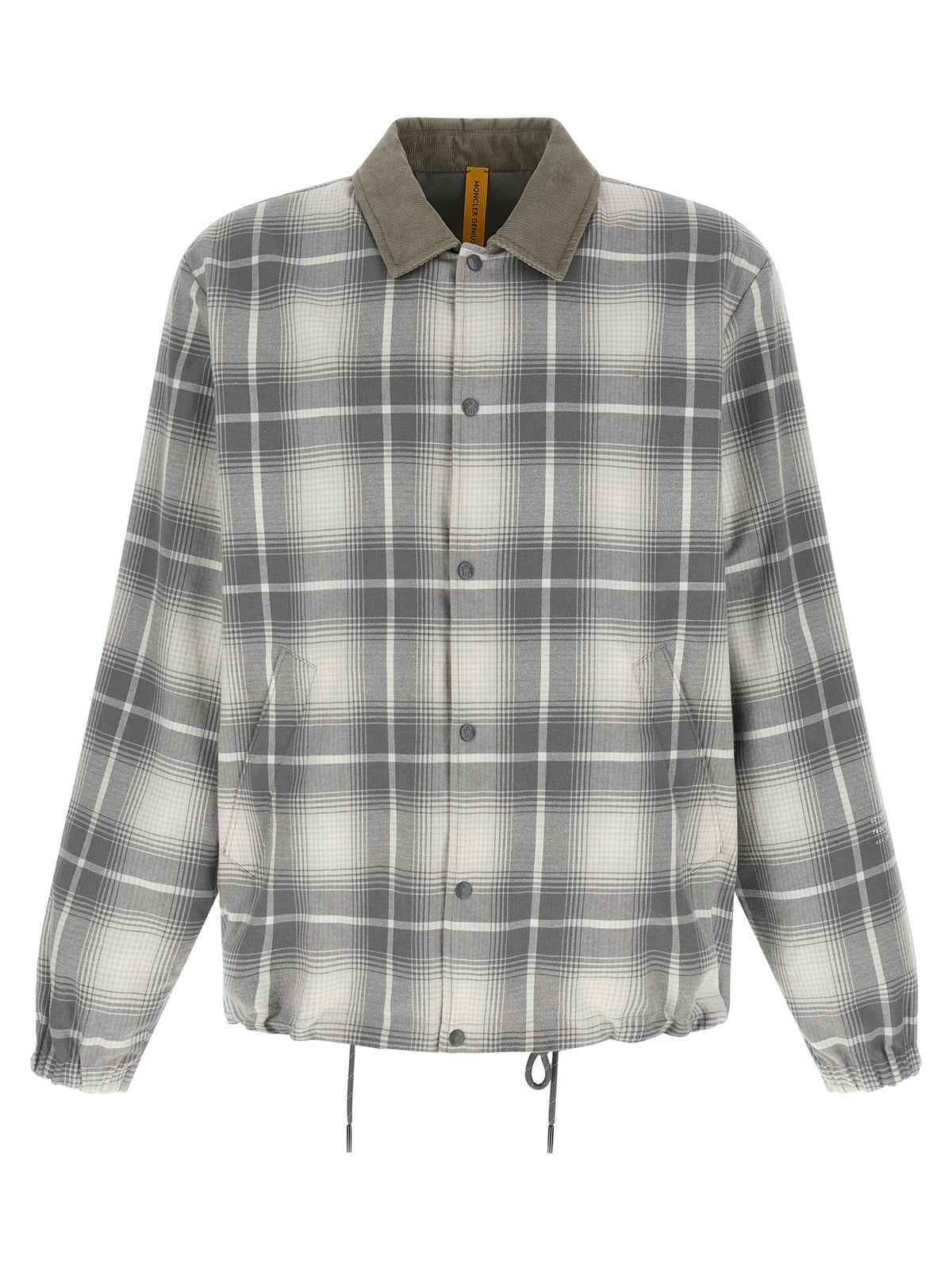 Gray Cotton Full-Length Jacket
