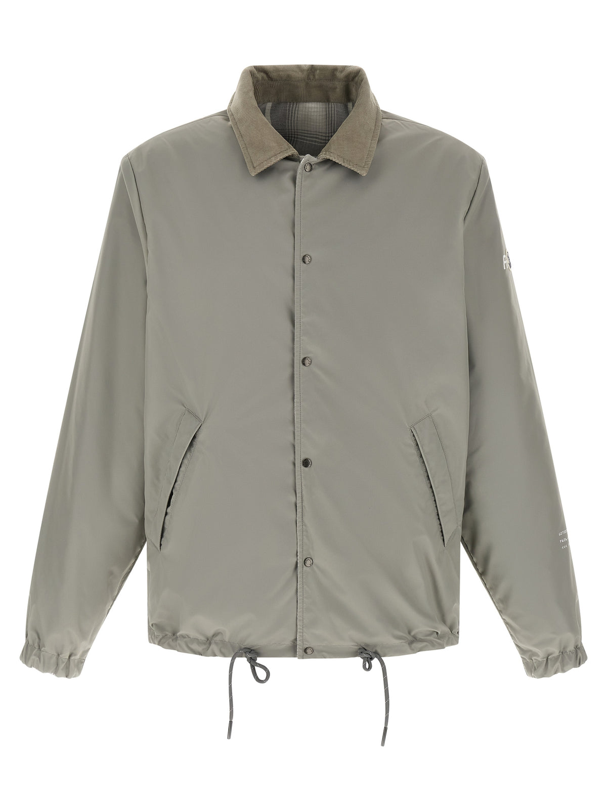 Gray Cotton Full-Length Jacket