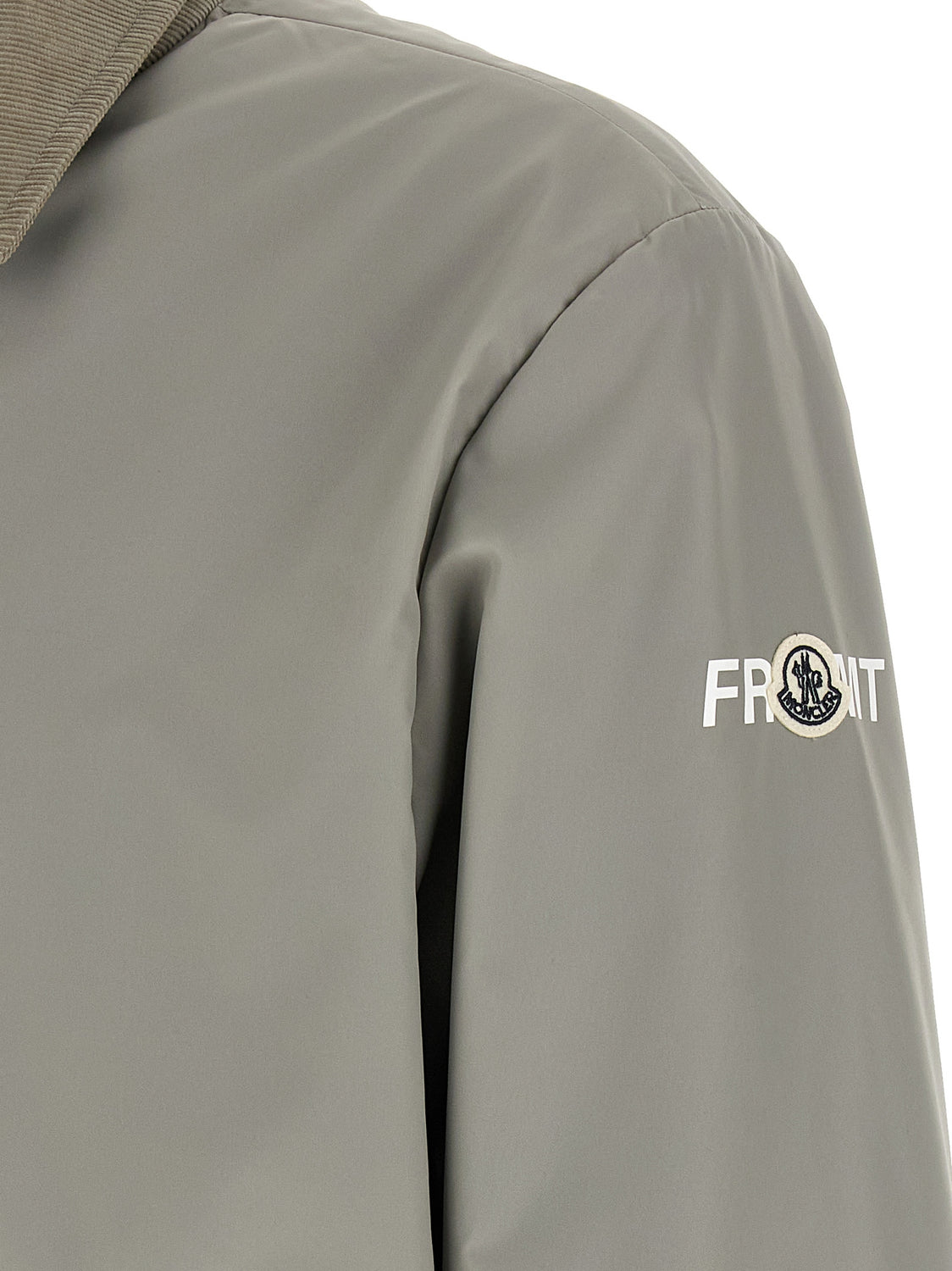Gray Cotton Full-Length Jacket