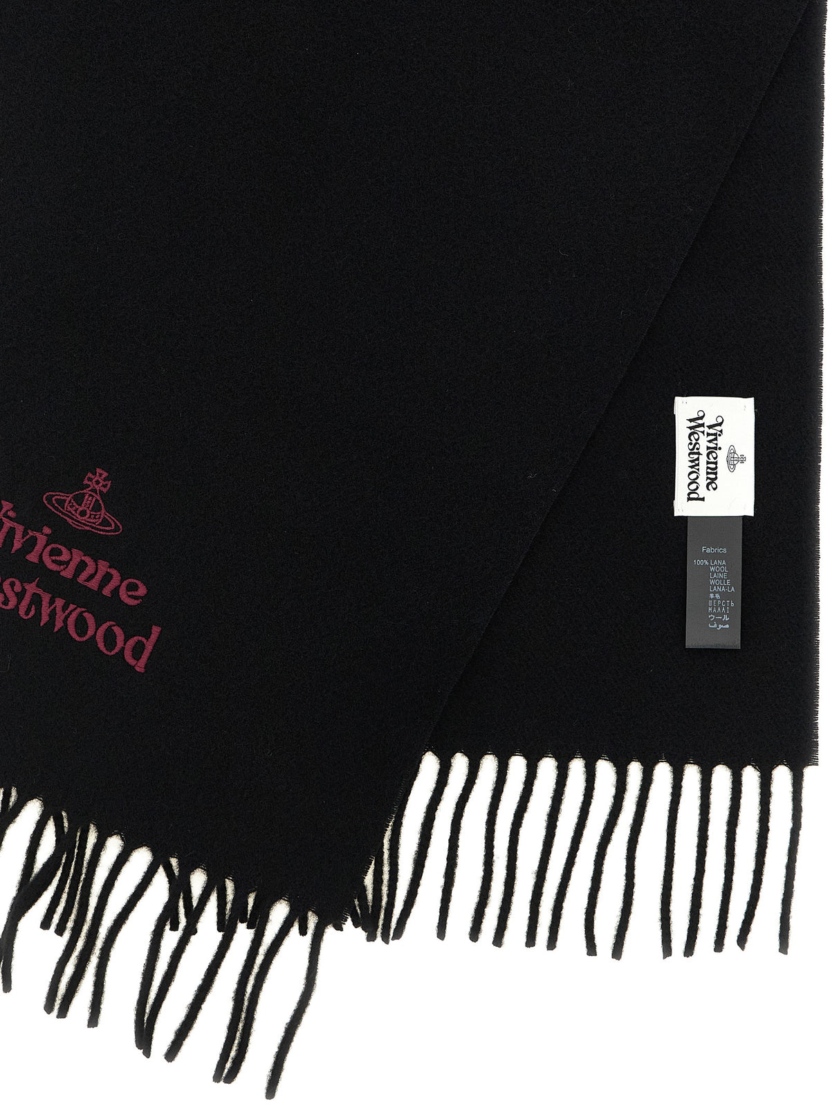 Black Wool Foulard