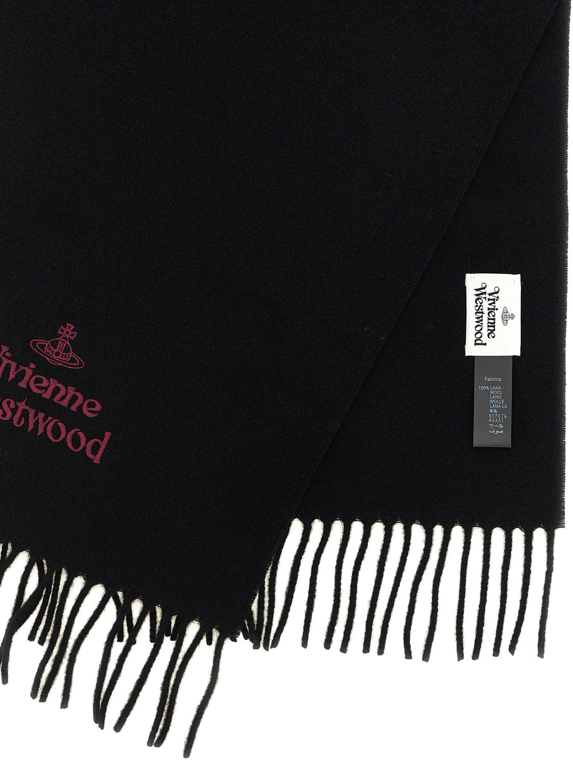Black Wool Foulard