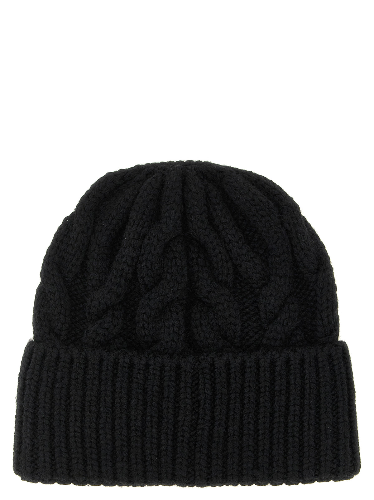 Black Virgin Wool Beanie