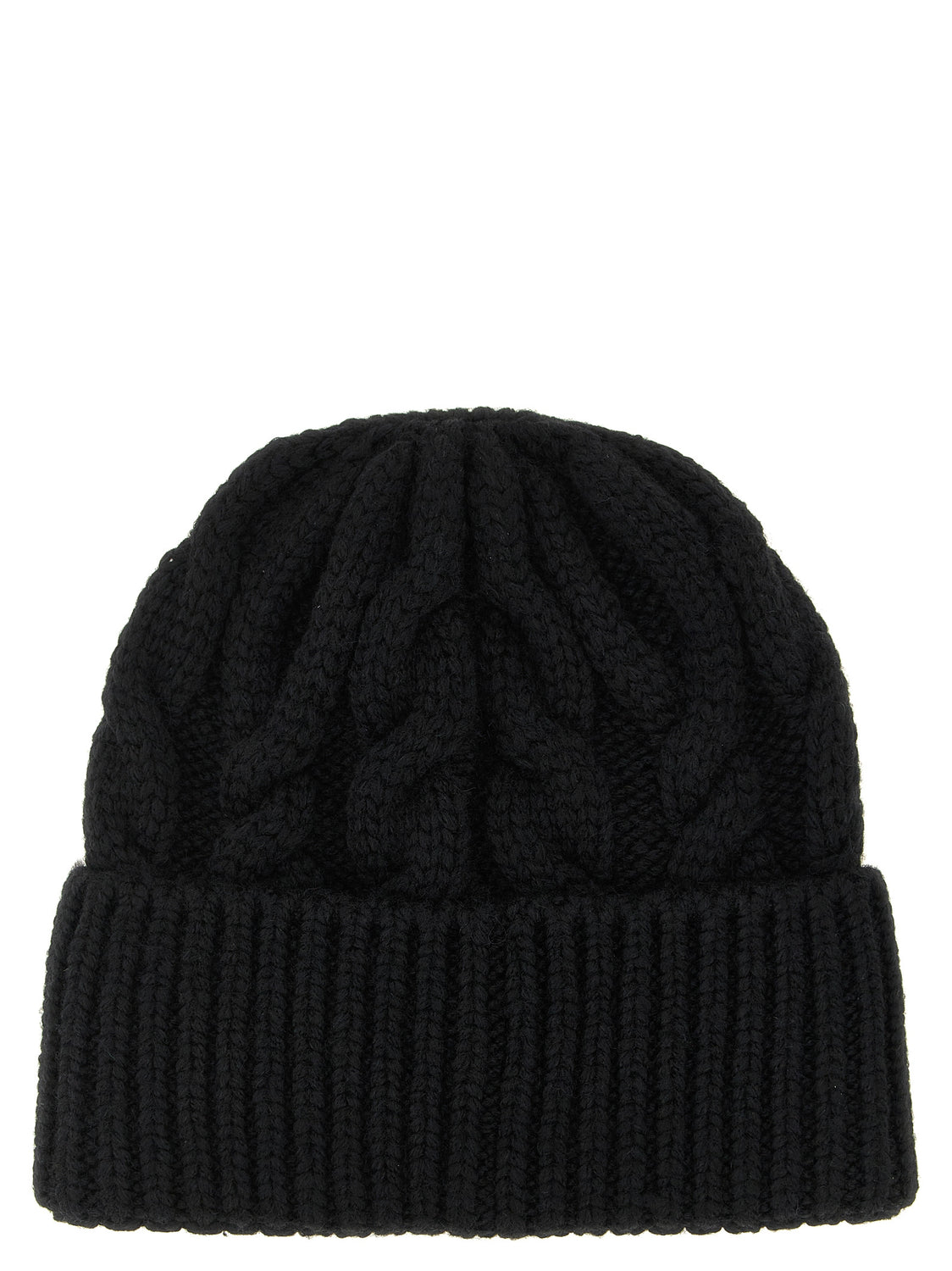 Black Virgin Wool Beanie