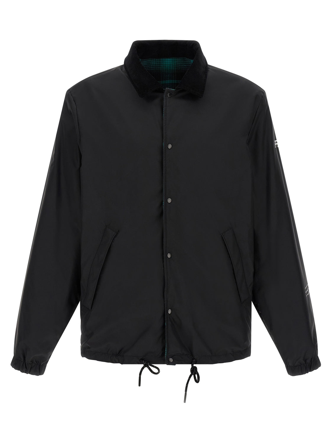 Bicolor Cotton Full-Length Jacket