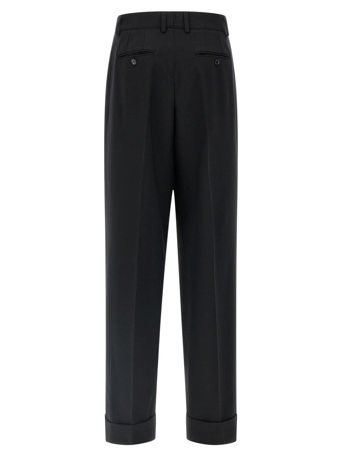 Black Virgin Wool Dress Pants