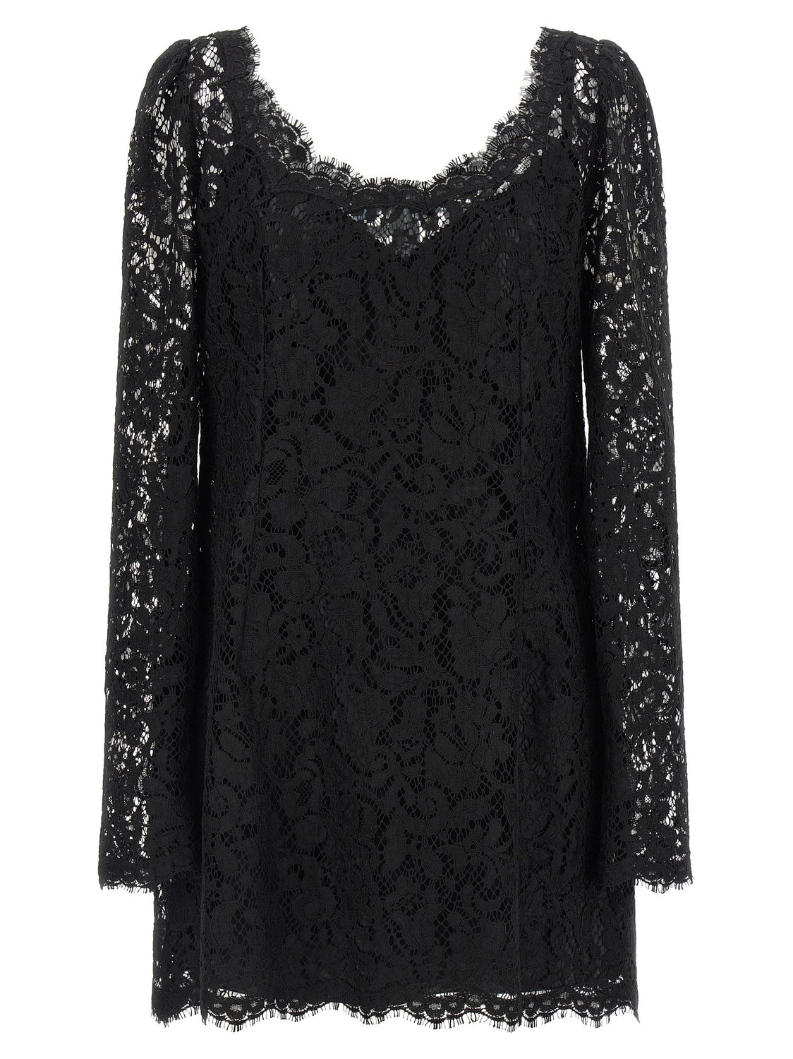 Black Cotton Short Dress