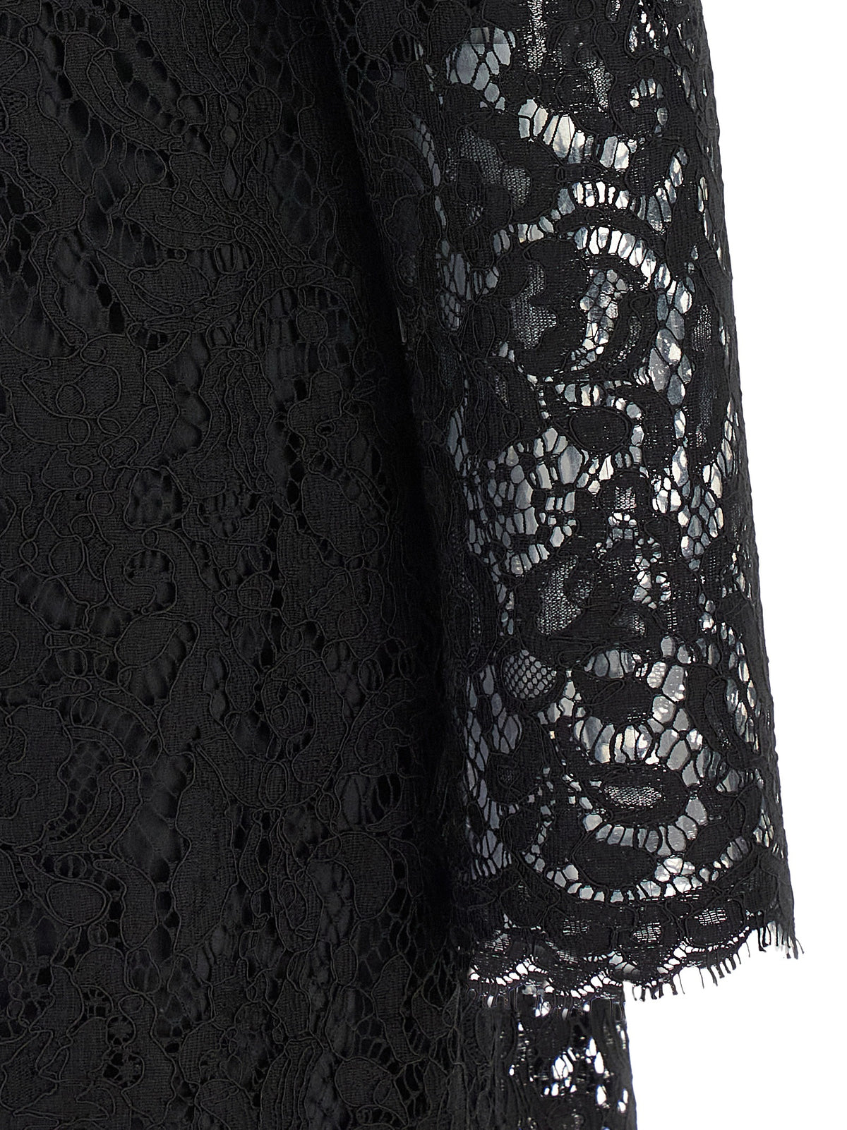 Black Cotton Short Dress