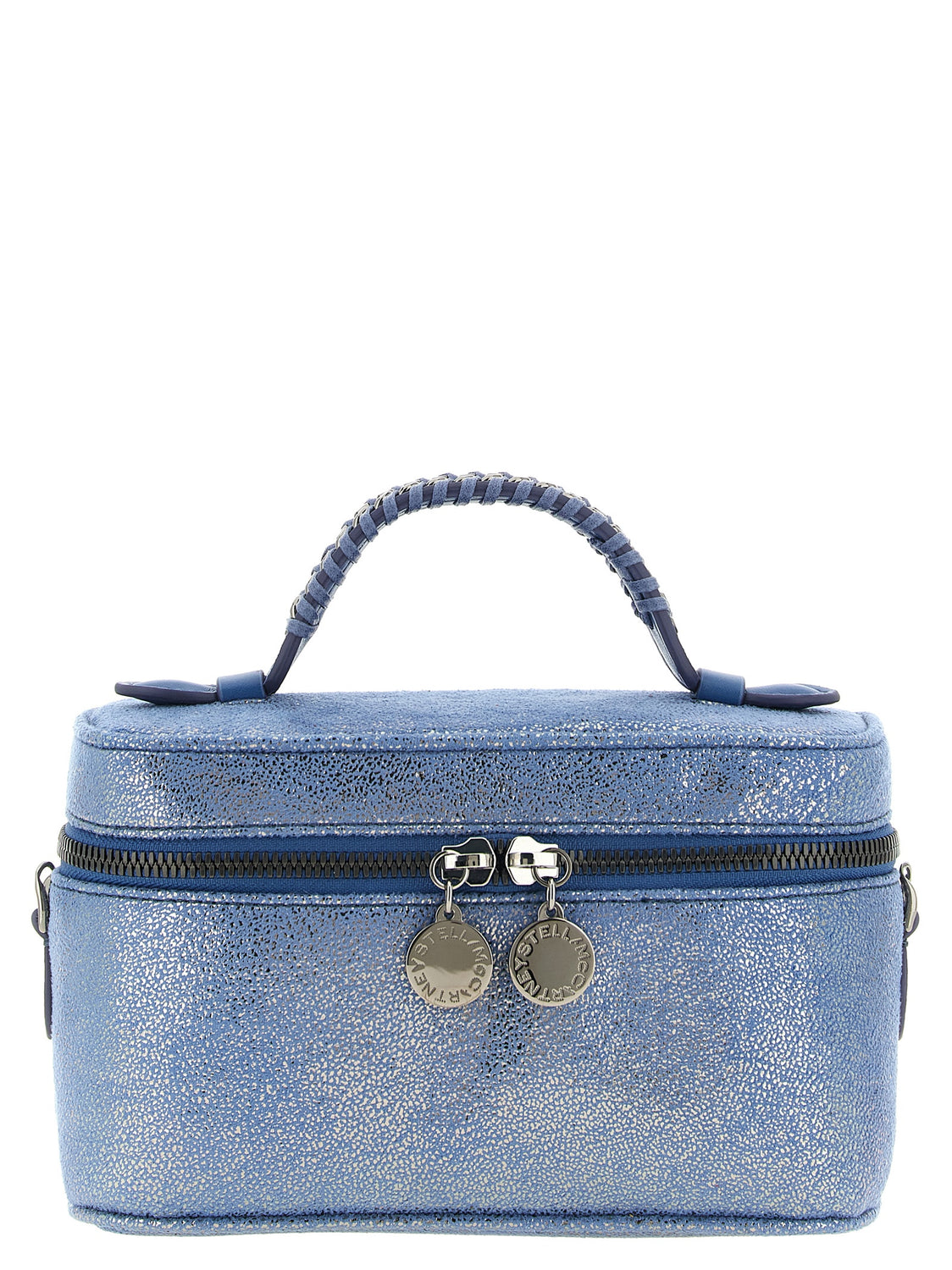 Blue Polyester Crossbody Bag