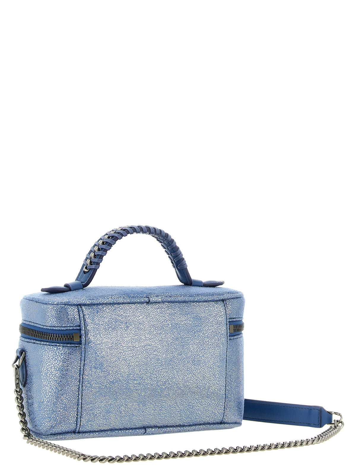 Blue Polyester Crossbody Bag