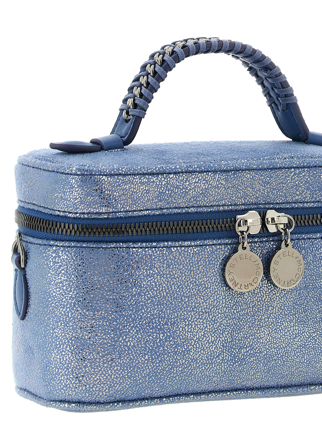 Blue Polyester Crossbody Bag