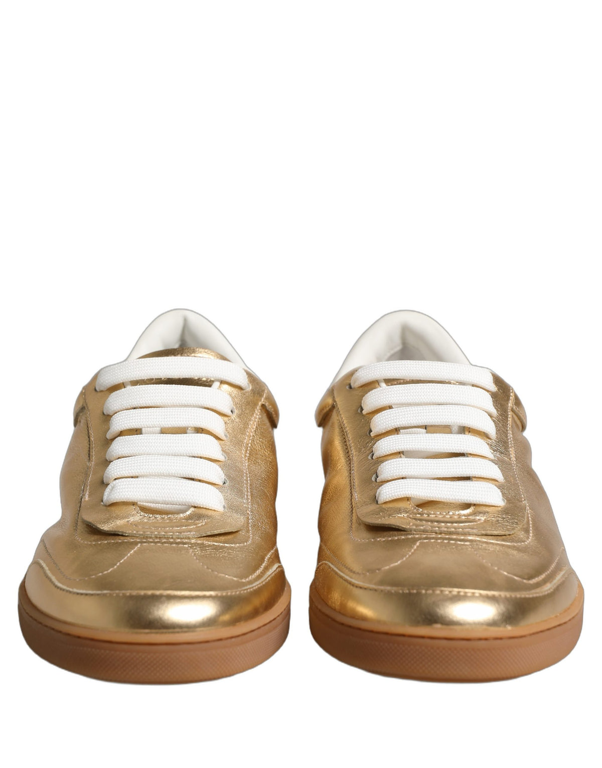 Gold Saint Tropez Low Top Sneakers Shoes