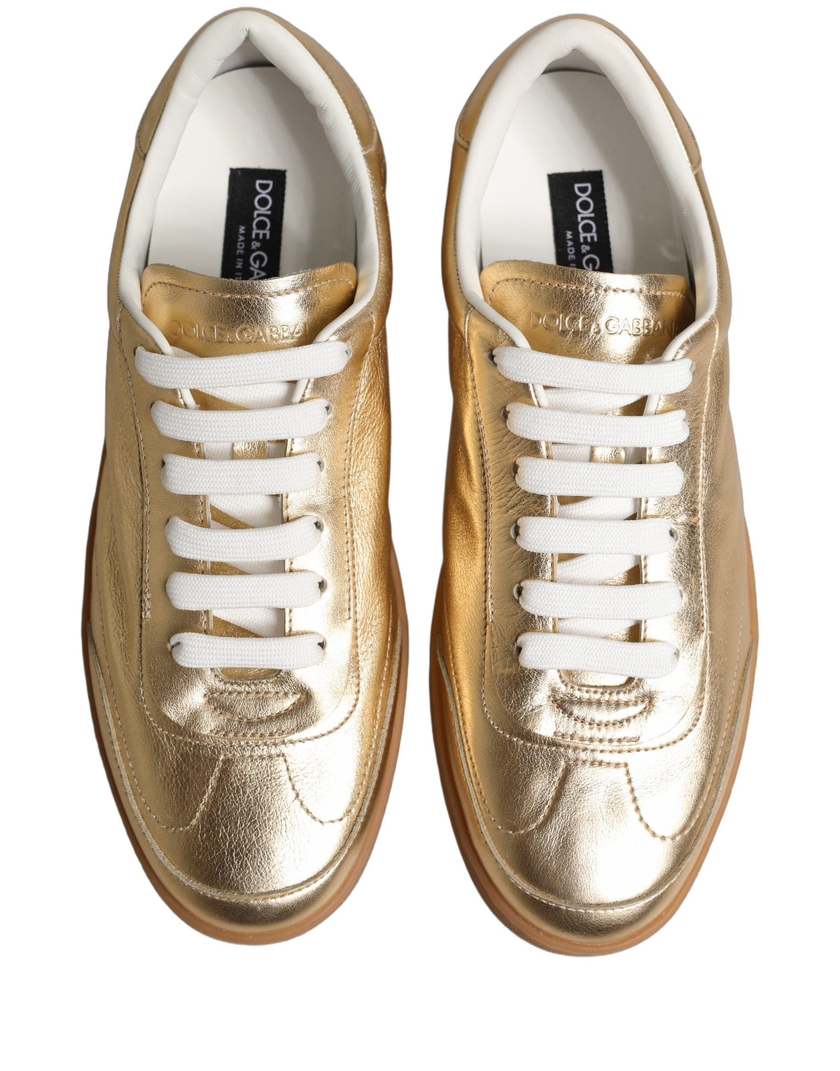 Gold Saint Tropez Low Top Sneakers Shoes