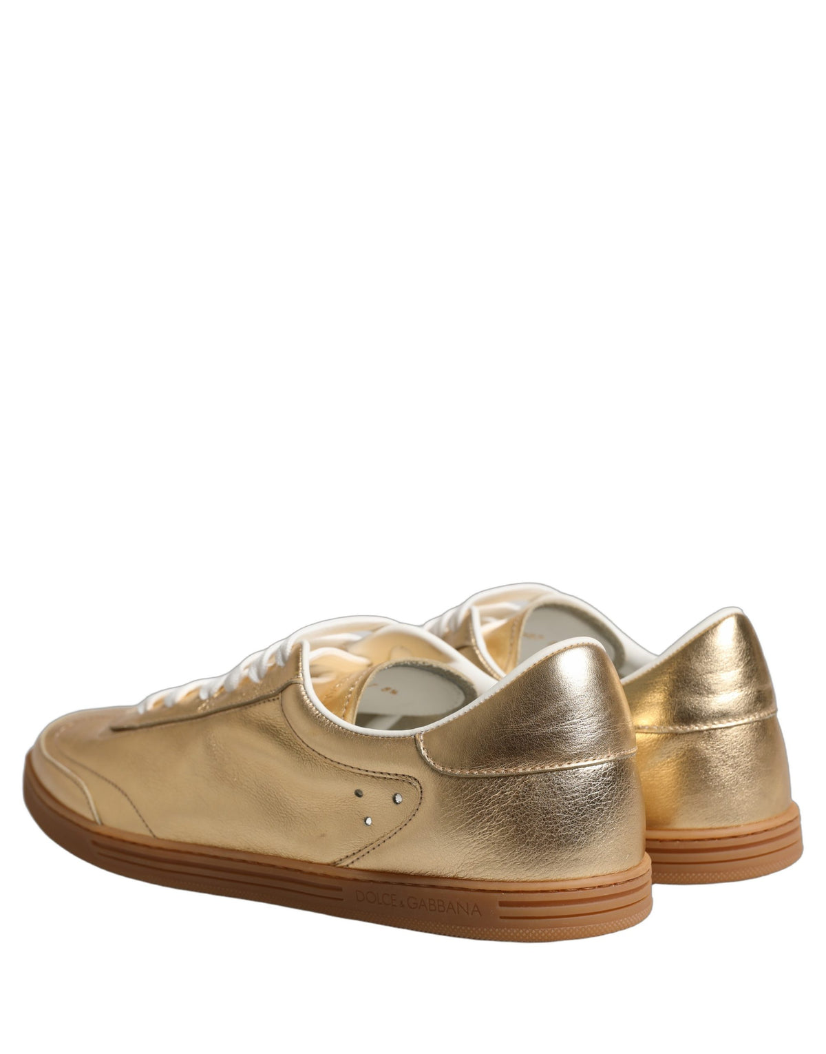 Gold Saint Tropez Low Top Sneakers Shoes