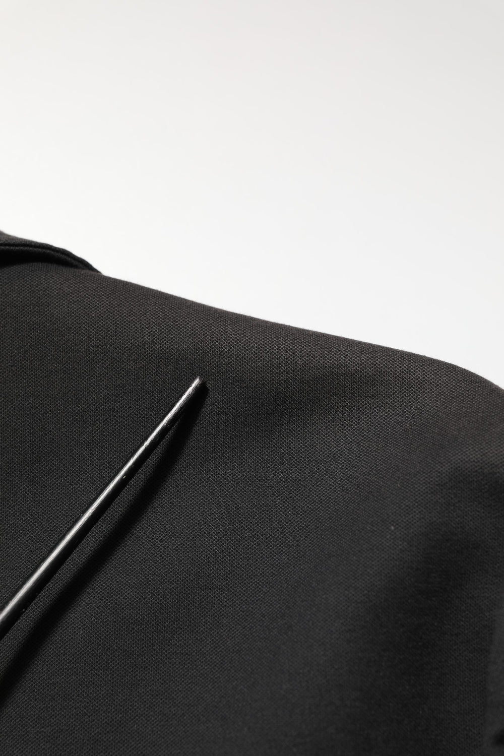 Black Embroidered Single Breasted Jacket
