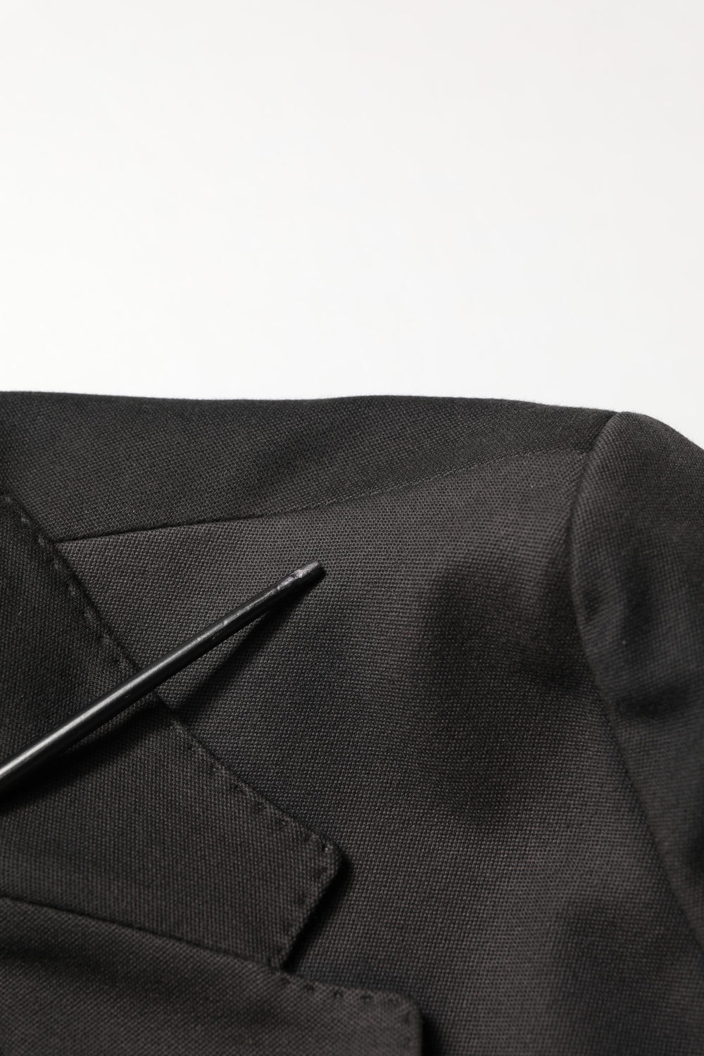 Black Embroidered Single Breasted Men Jacket
