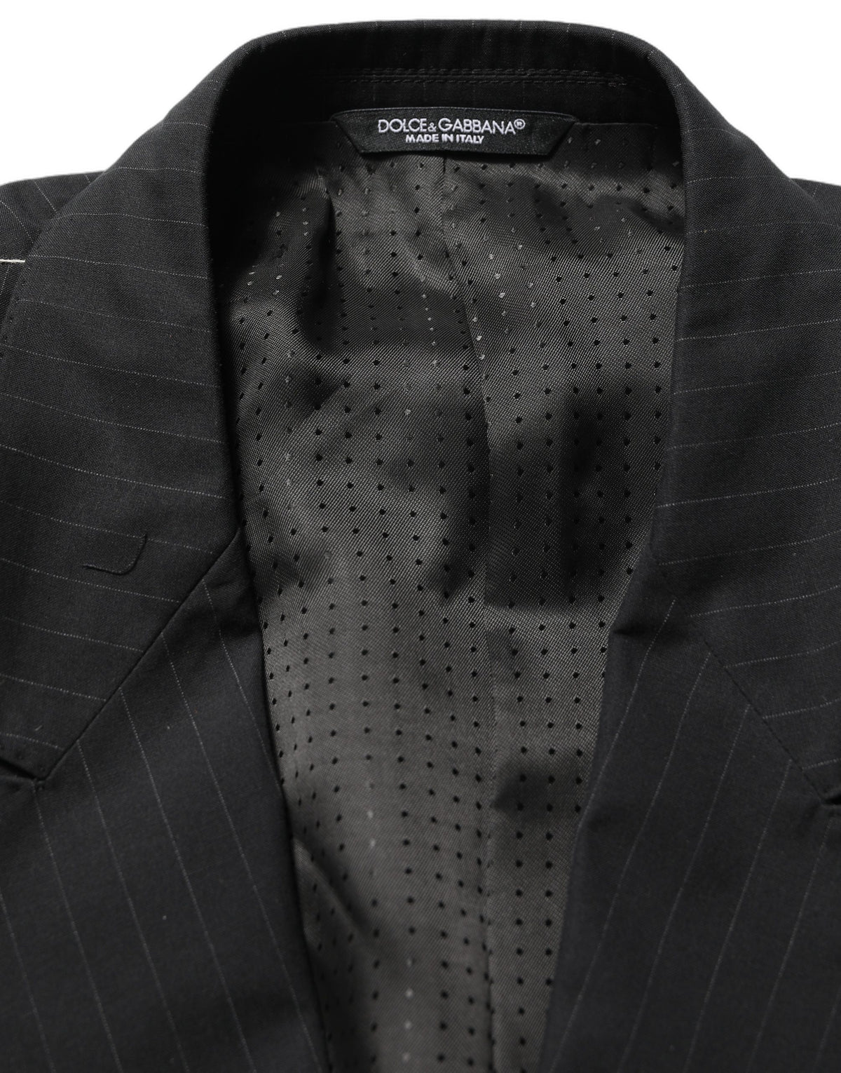 Black Pinstripe Men Single Breasted Jacket