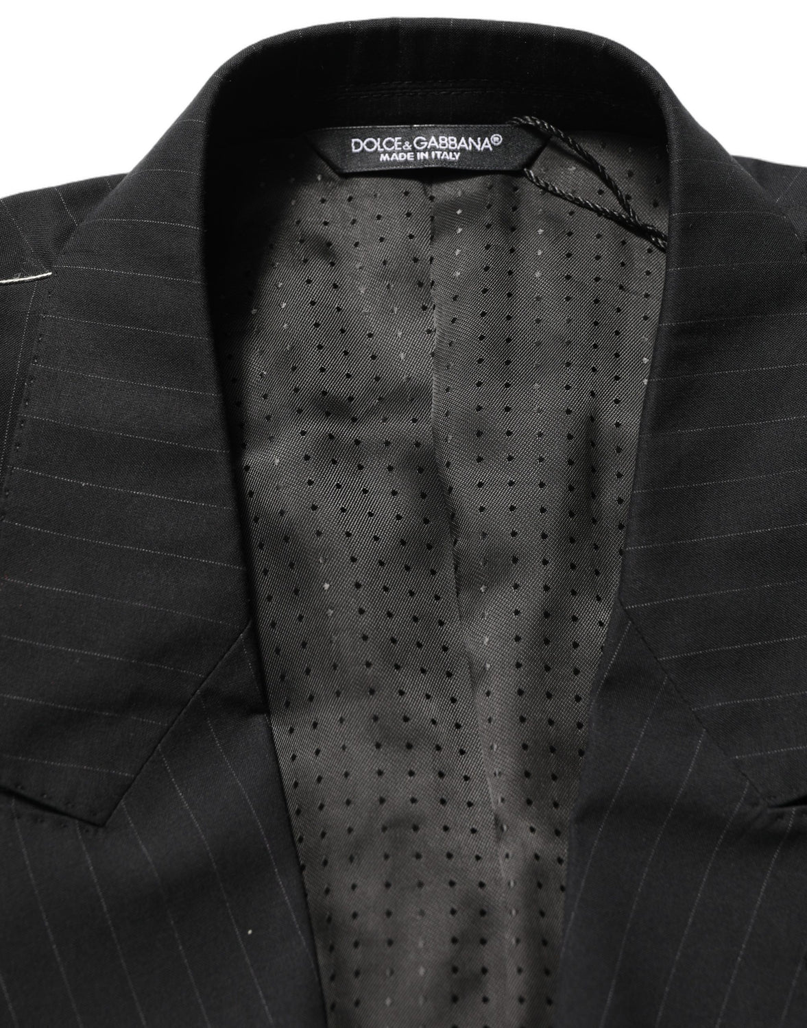 Black Pinstripe Men Single Breasted Jacket