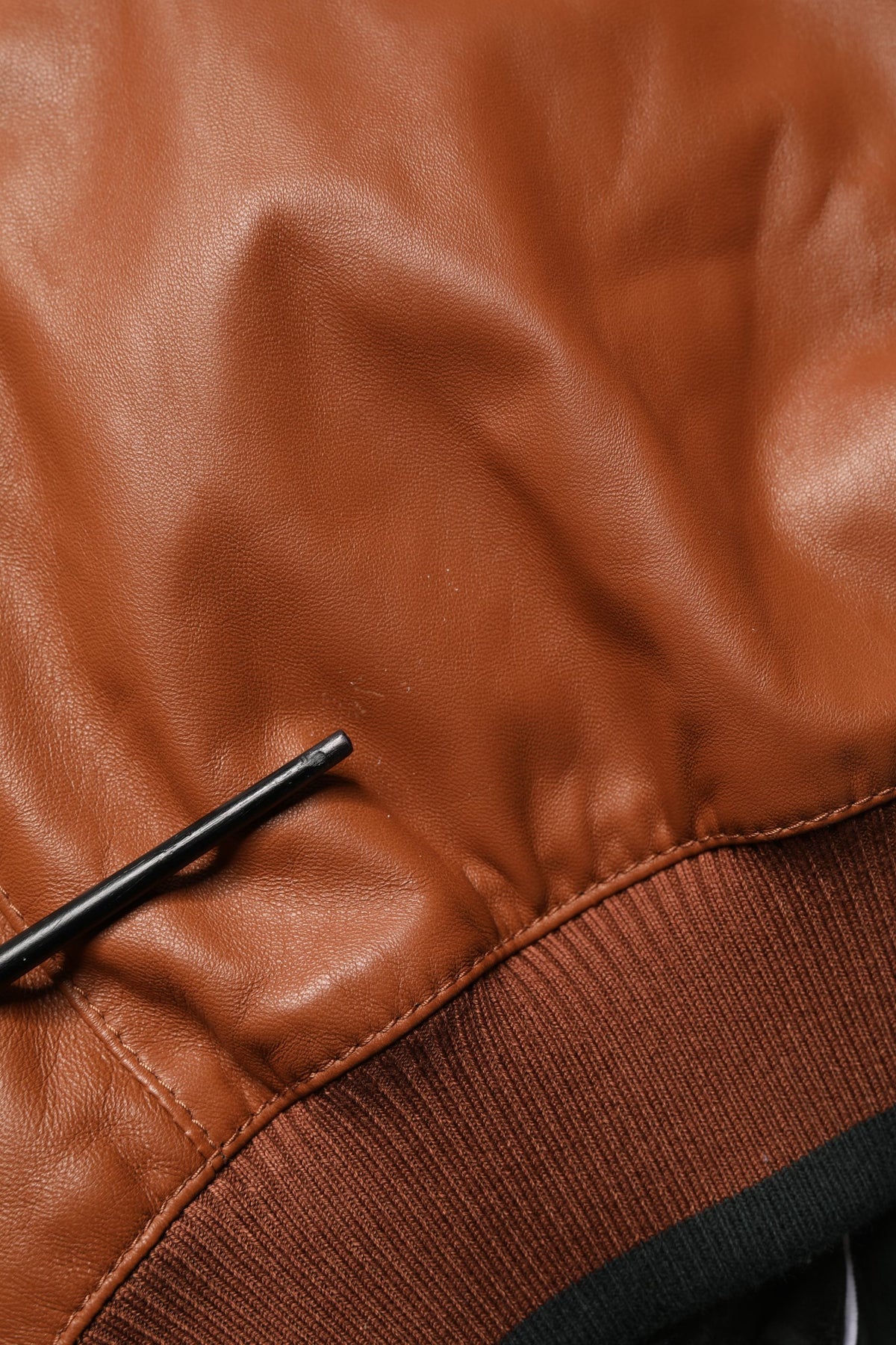 Multicolored Leather Full Zip Men Jacket