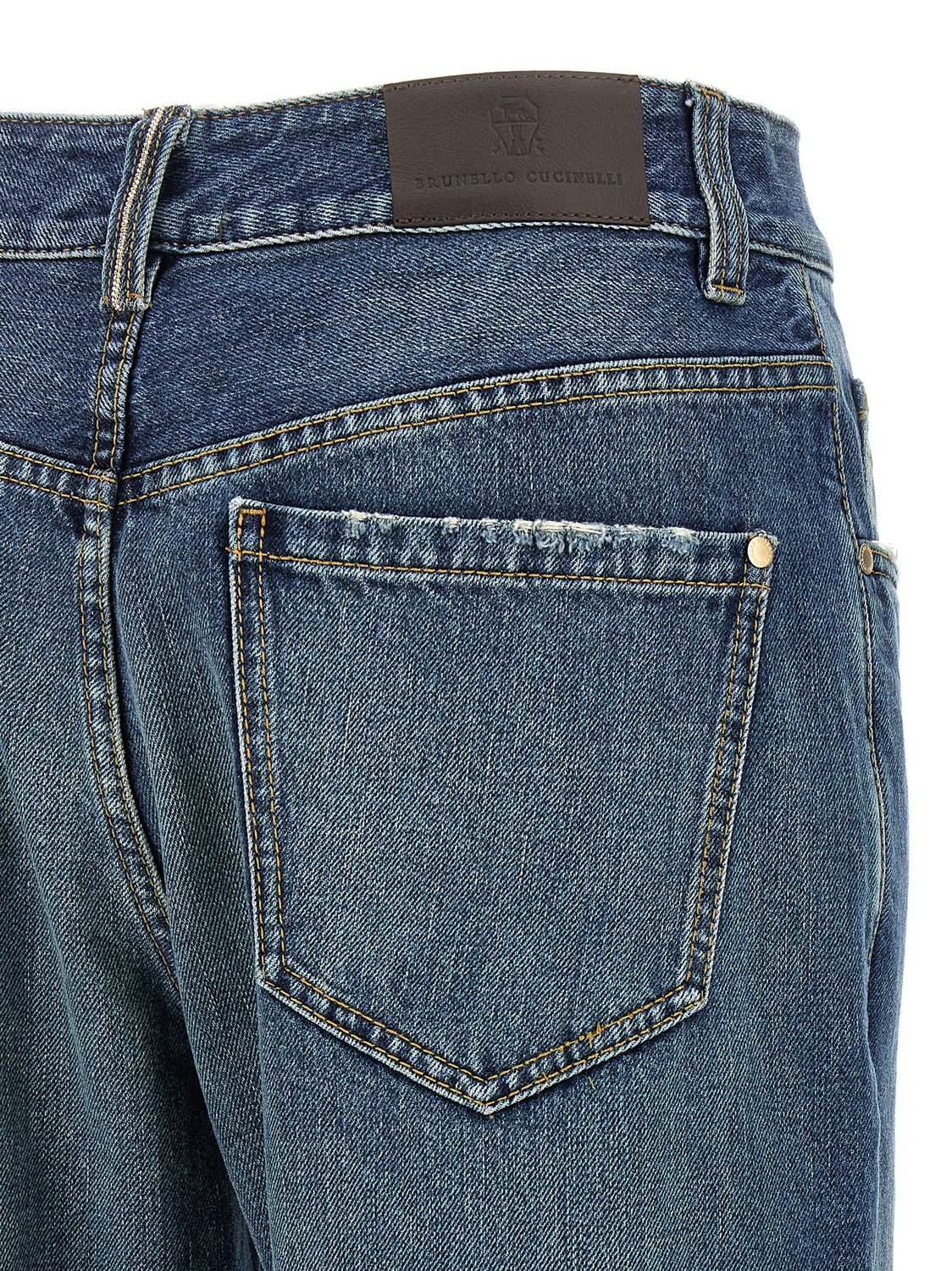 Blue Cotton Relaxed Fit Jeans